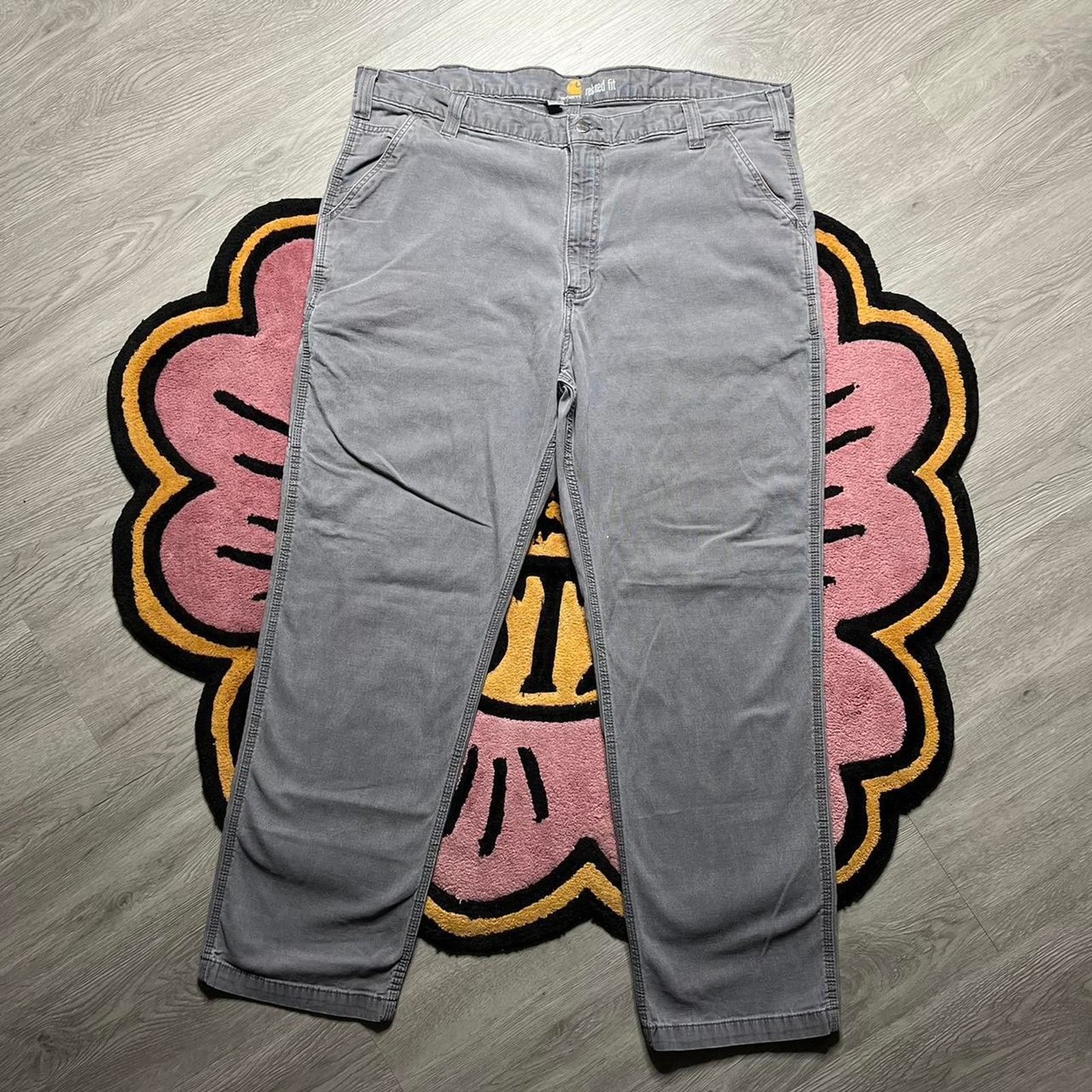 Carhartt Carhartt Relaxed Fit Carpenter Style Work Pants 42x32 Grey Size US 42 / EU 58 - 1 Thumbnail