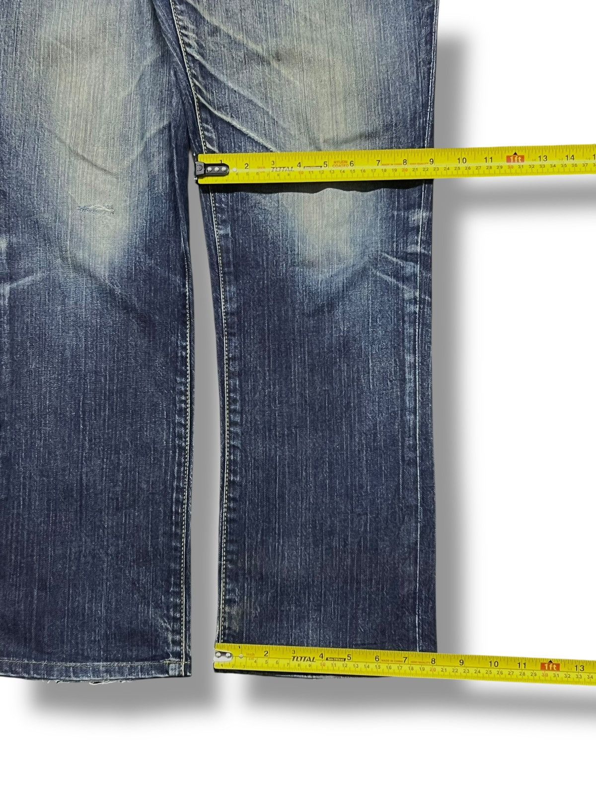 Edwin Vintage Edwin 503 Blue Trip Edgeline Japan, Distressed Denim Size US 34 / EU 50 - 17 Thumbnail