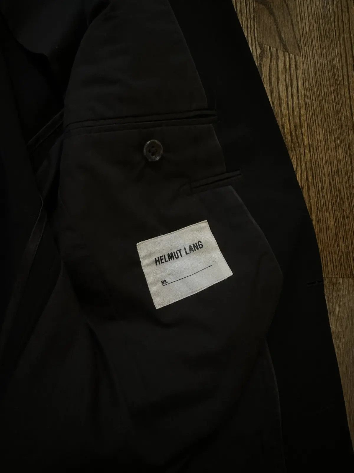 Helmut Lang Helmut Lang Classic Black Wool Suit - Jacket/Pants (US36) Size 36S - 8 Thumbnail