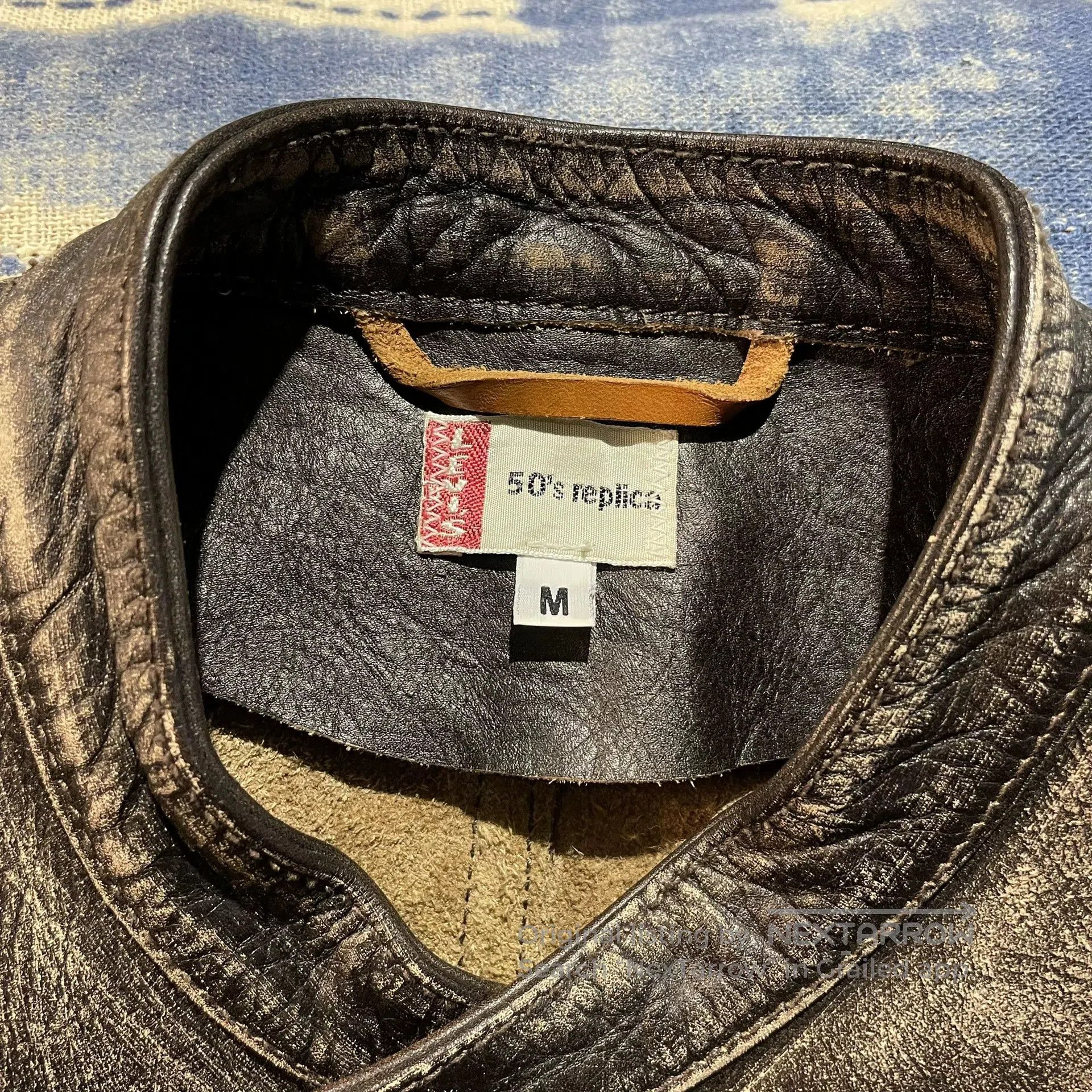 LVC Levi's Vintage Motorcycle Leather Jacket. Size US M / EU 48-50 / 2 - 3 Thumbnail