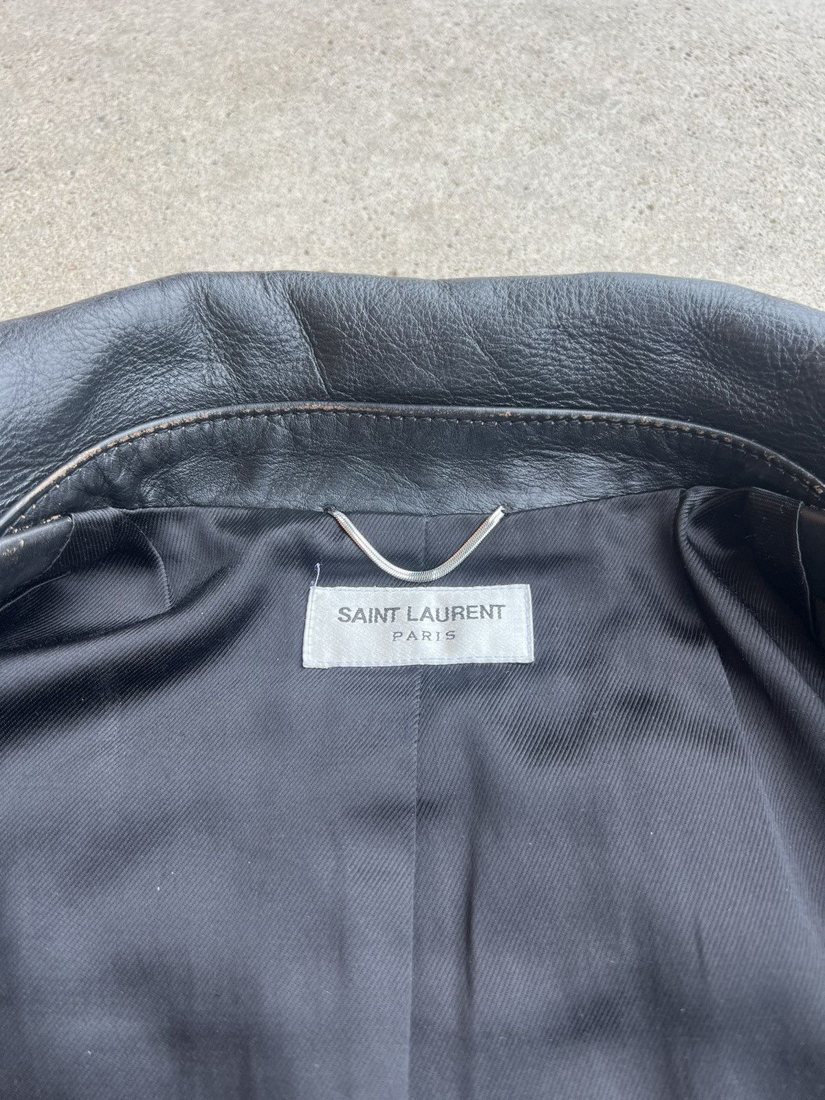 Hedi Slimane × Saint Laurent Paris Saint Laurent Paris Leather Jacket by Hedi Slimane Size US S / EU 44-46 / 1 - 10 Thumbnail