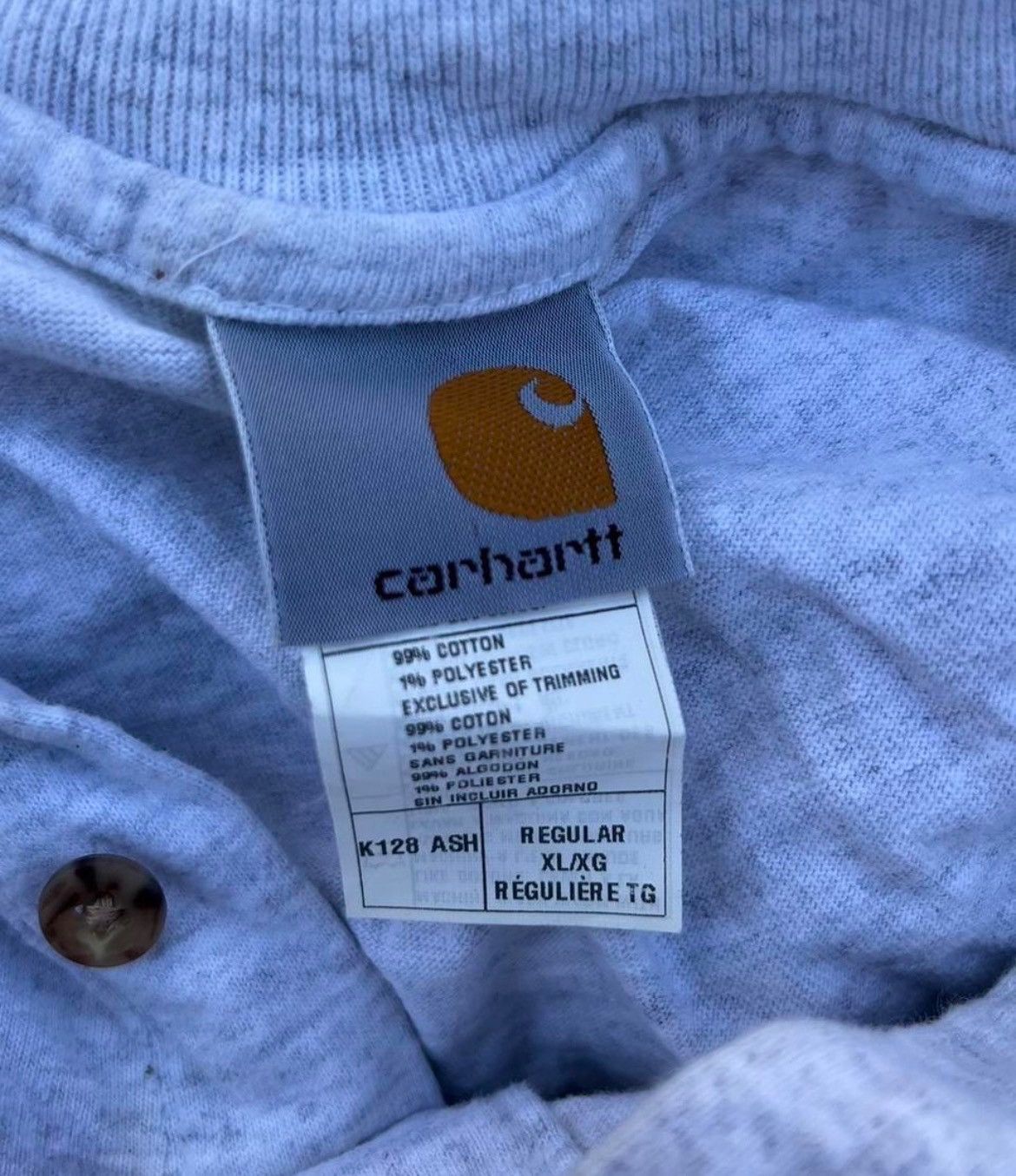 Carhartt Carhartt K128 Loose Fit Heavyweight Henley Long Sleeve XL Size US XL / EU 56 / 4 - 7 Thumbnail