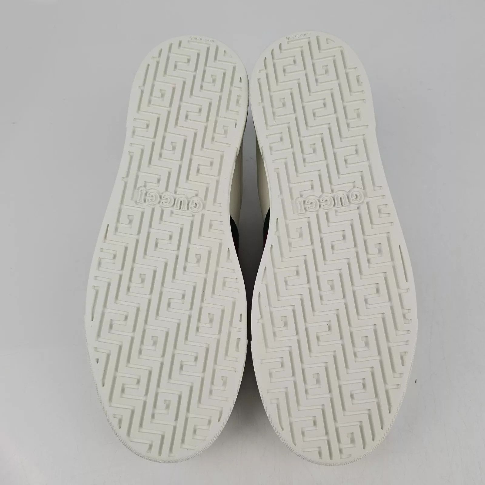 GUCCI Ace Women's White/Green Leather Low Top Sneakers New