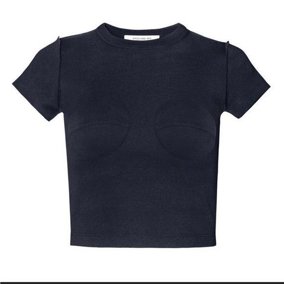 Orseund Iris Orseund Iris circle bust crop tee in Navy Size XS / US 0-2 / IT 36-38 - 3 Thumbnail