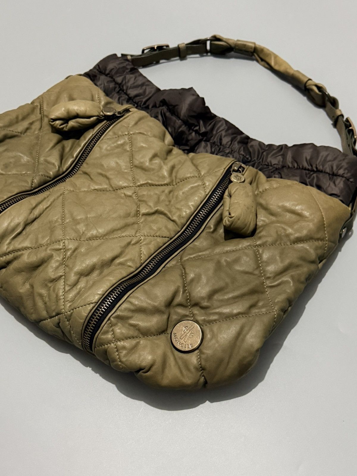 Moncler Moncler Puffer “a Porter” Shoulder Bag Beige & Brown Size ONE SIZE - 2 Thumbnail