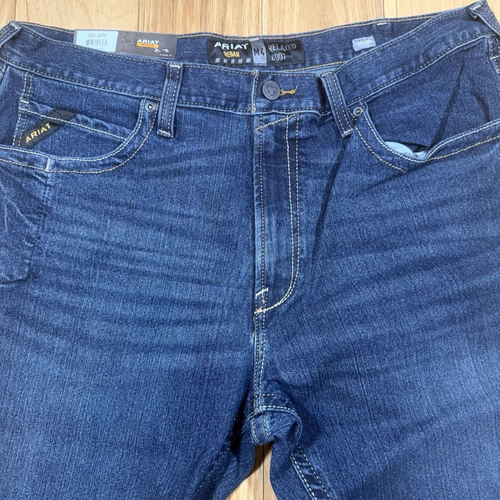 Ariat Ariat Jeans Bootcut Mens 40x30 Dark Blue DuraStretch NWT Relaxed Fit Denim Stretch M4 Rebar Size US 40 / EU 56 - 4 Thumbnail