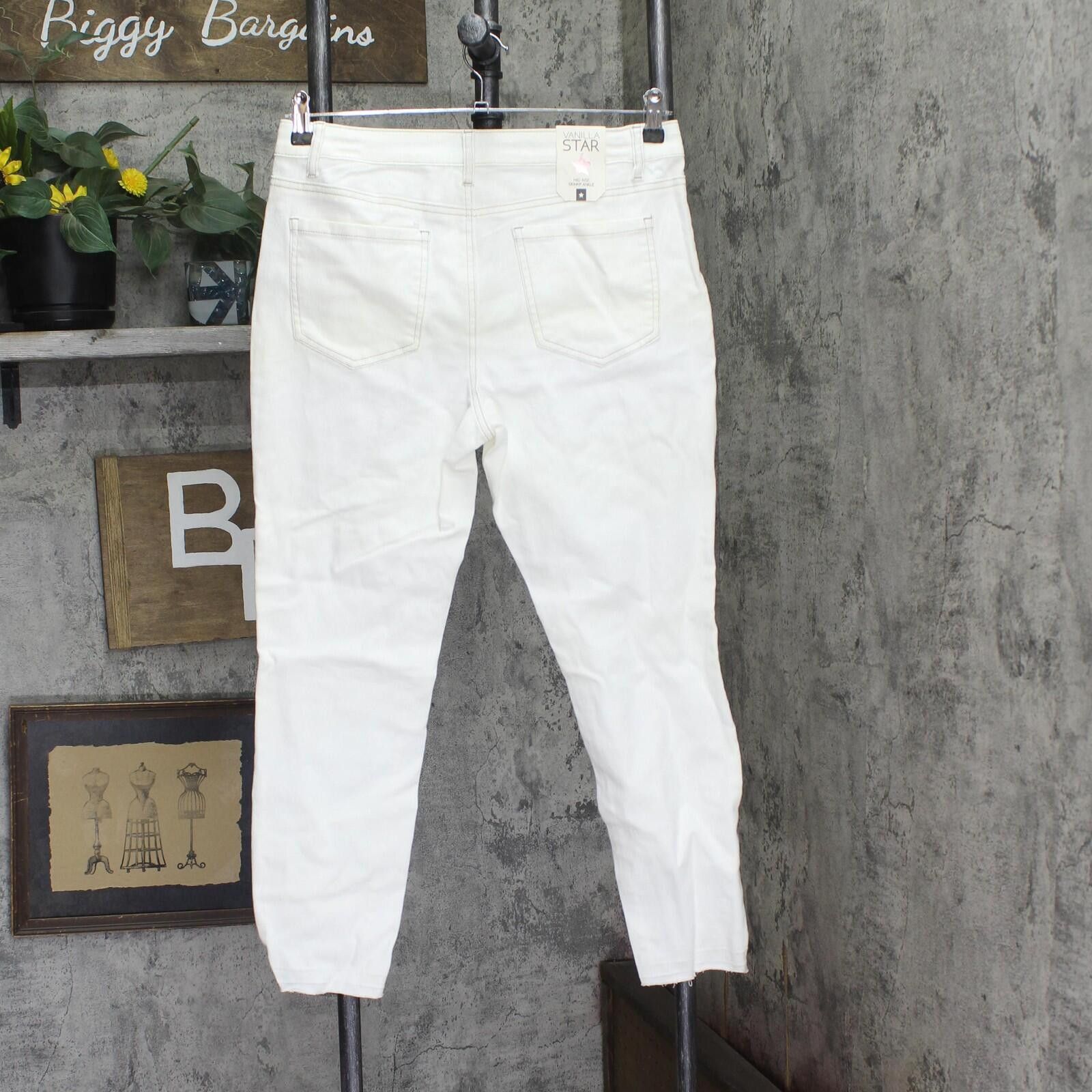 Other Vanilla Star Juniors Ripped Skinny Jeans White Wash 13 Size 30" / US 8 / IT 44 - 2 Thumbnail