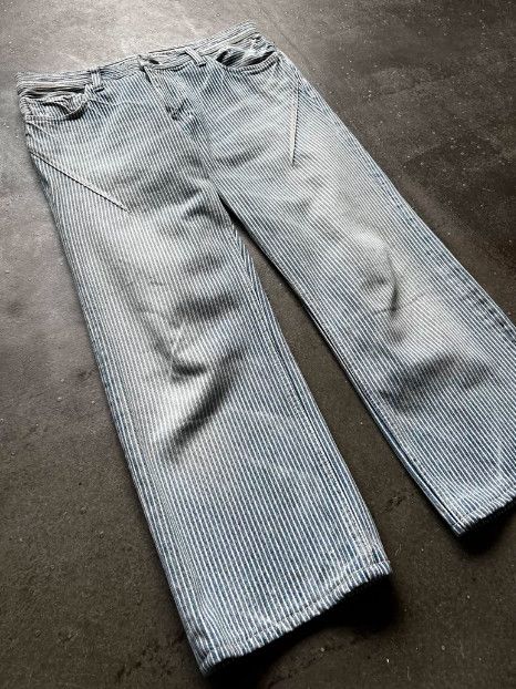 Number (N)ine Number (N)ine 2007 Striped Washed Denim Jeans Size US 41 - 3 Thumbnail