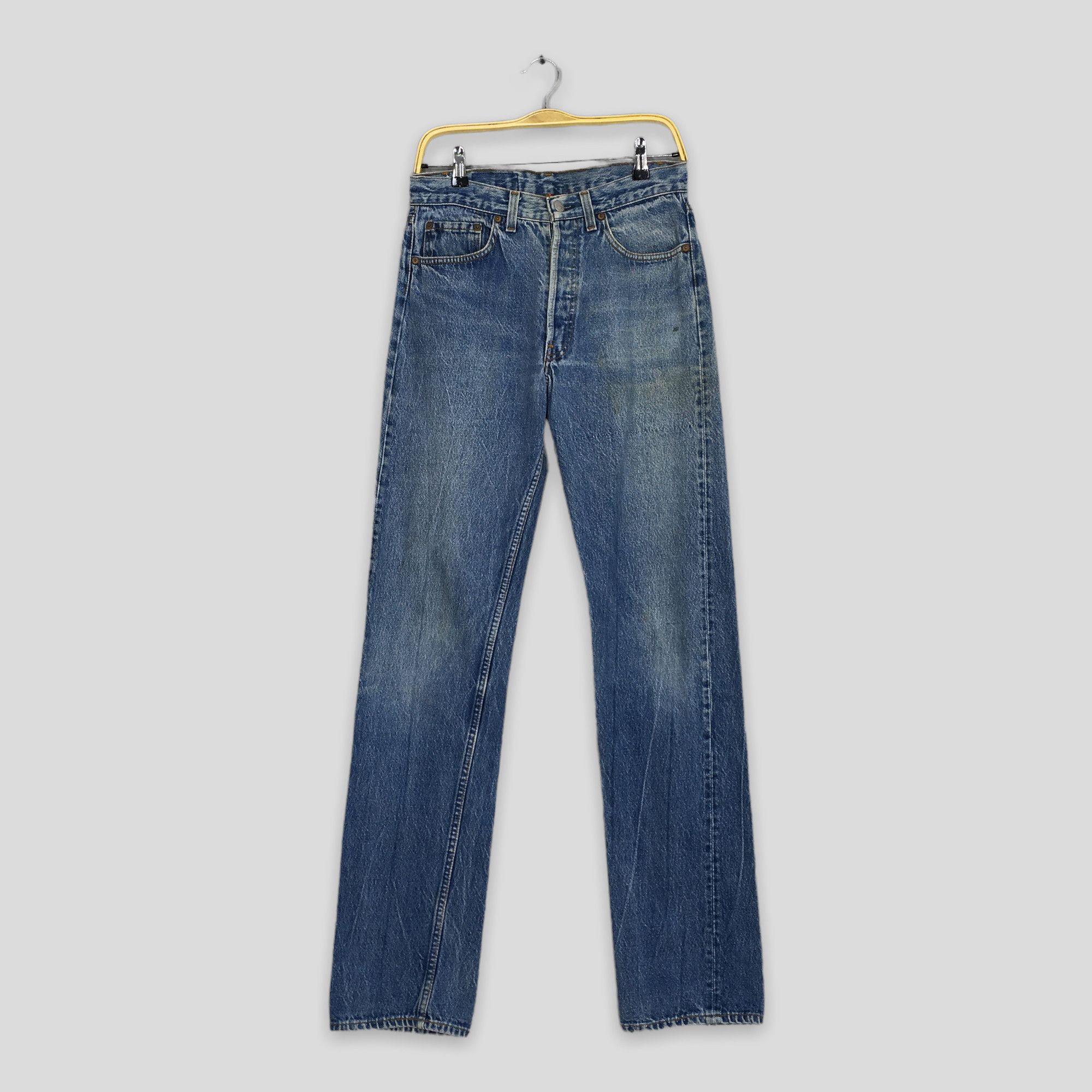 image of Size 29X35.5 Vintage Levi's 501 Light Wash Blue Jeans, Men's