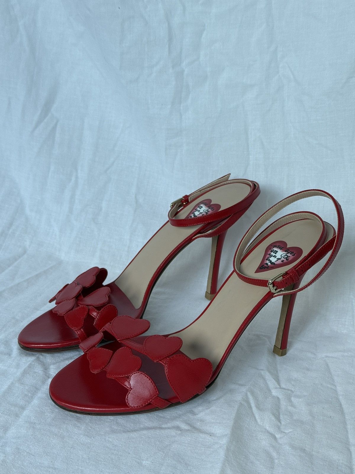 Valentino Iconic Valentino Garavani L’ Amour Hearts Heels Sandals Size US 7 / IT 37 - 2 Thumbnail