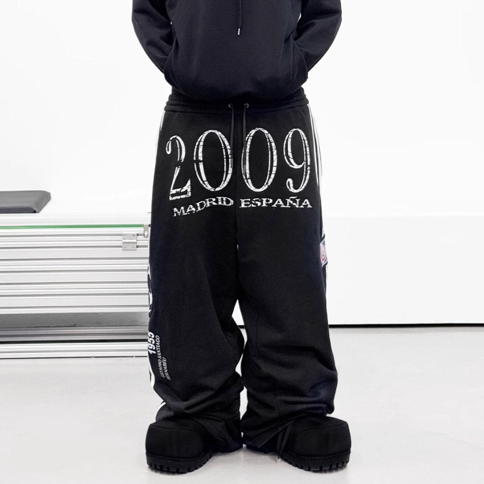 Japanese Brand Loose Baggy Track Football / Soccer Wide Leg Sweatpants Size US 30 / EU 46 - 4 Thumbnail