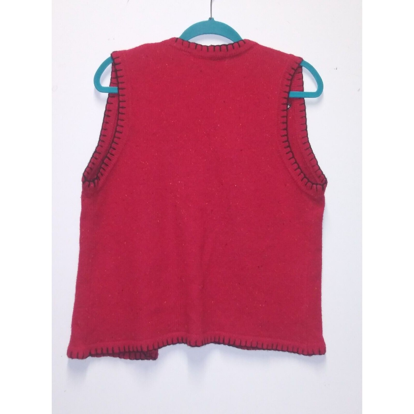 Vintage Victoria Jones Christmas Sweater Vest Red Angels Gift boxes Size L / US 10 / IT 46 - 8 Thumbnail