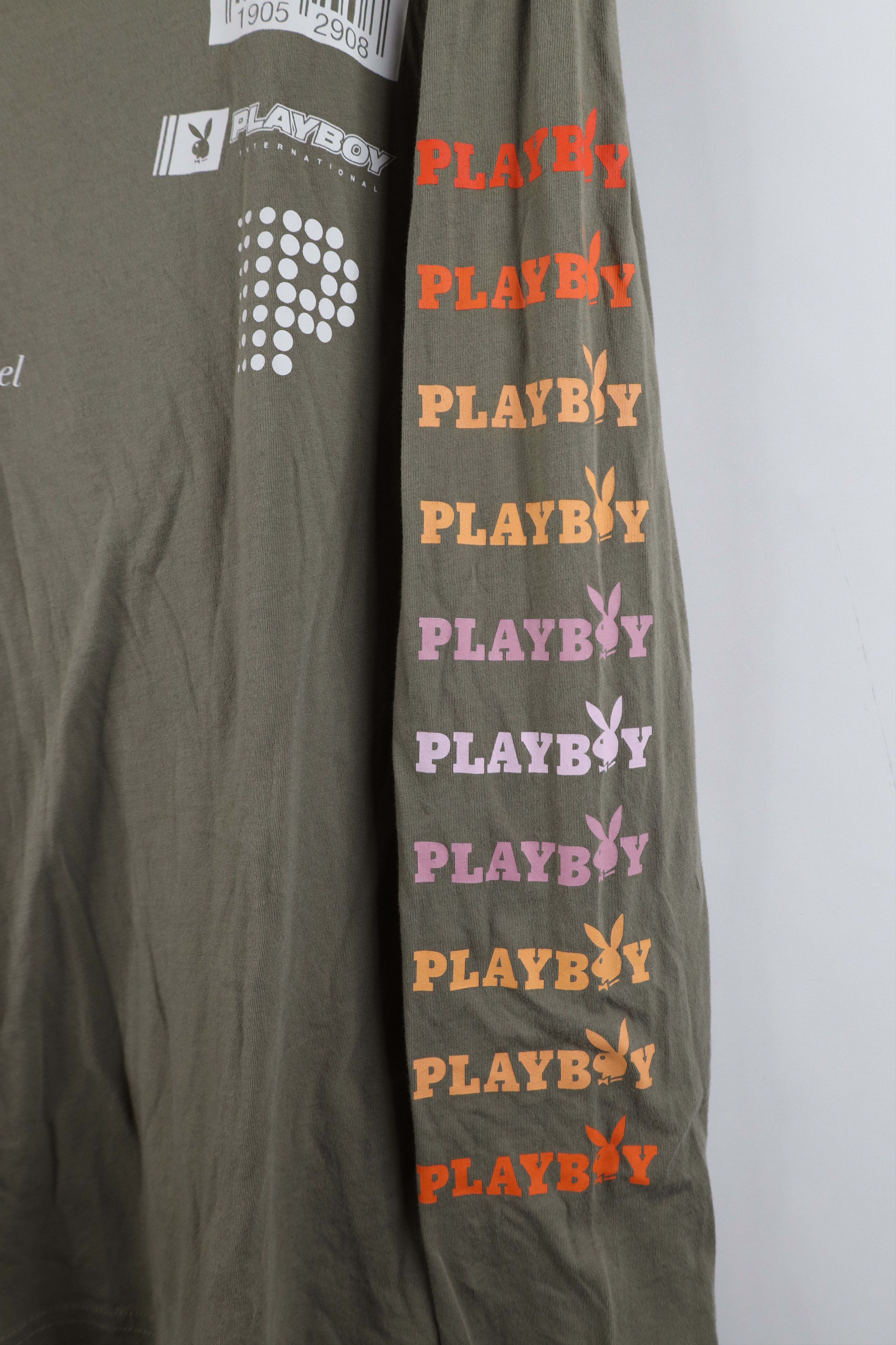 Playboy × Vintage Vintage Y2K Pacsun Playboy Taped Logo Long Sleeve T-Shirt Size US S / EU 44-46 / 1 - 4 Thumbnail