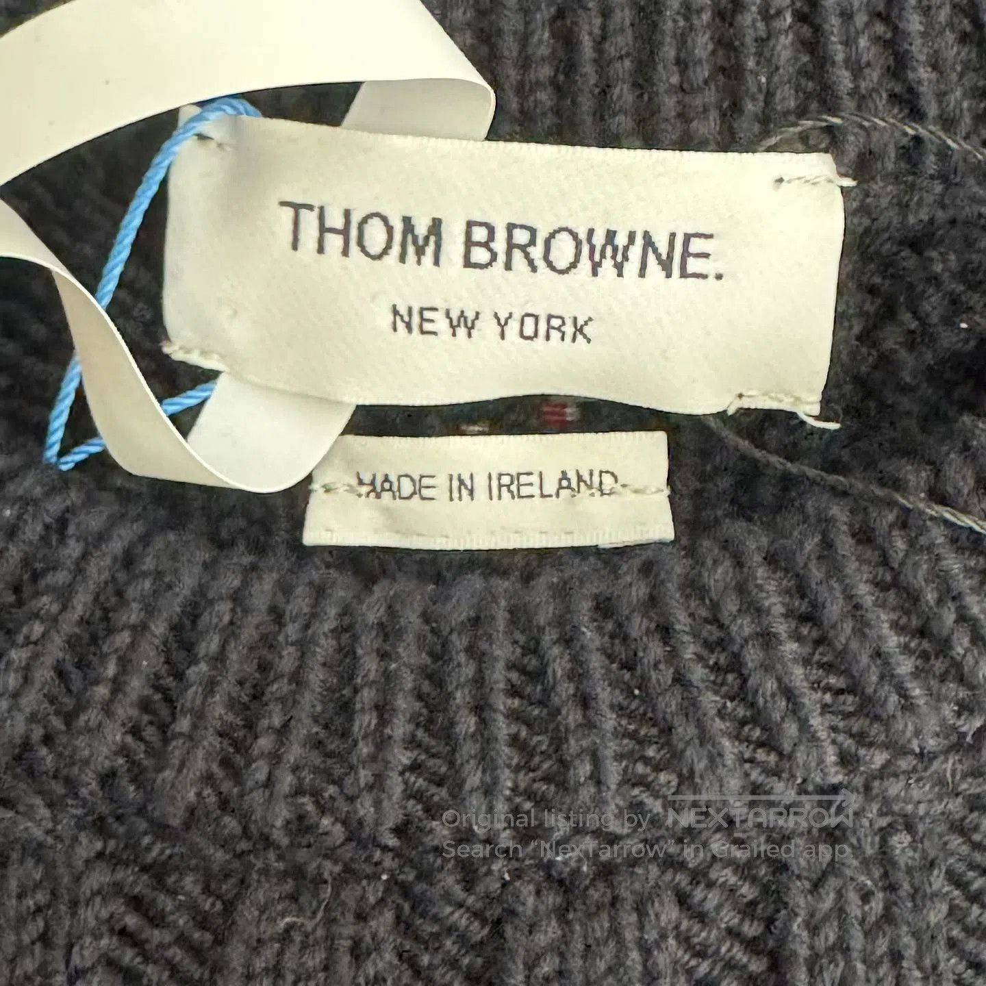 Thom Browne navy blue striped wool sweater by Thom Browne. Size US L / EU 52-54 / 3 - 2 Thumbnail