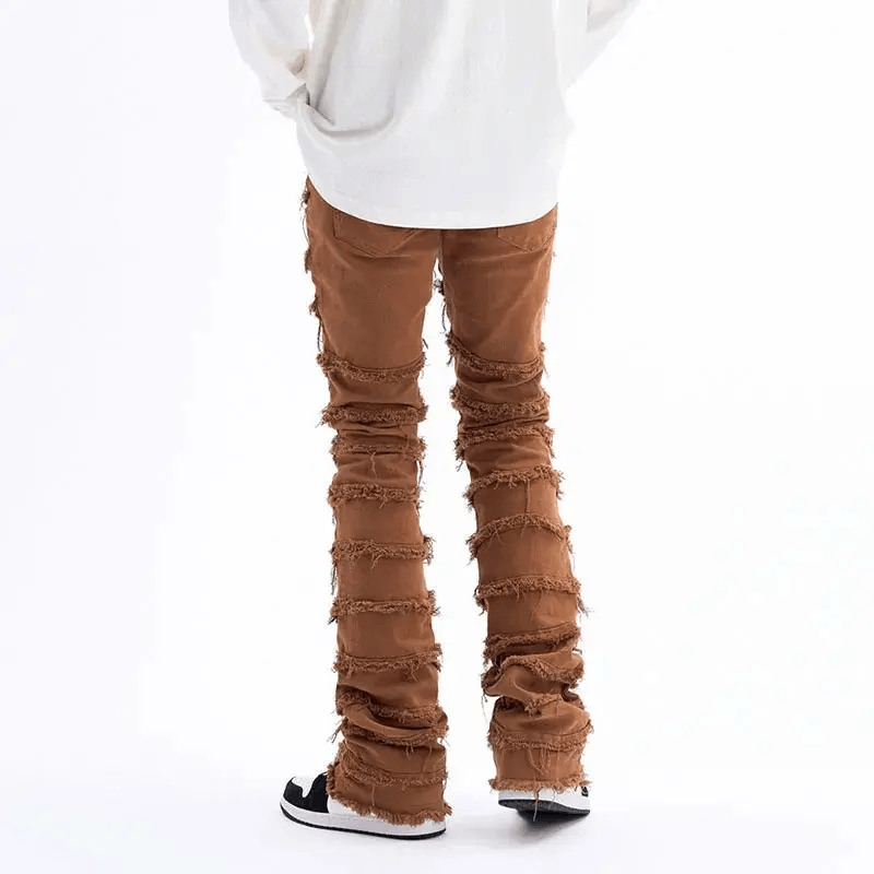 Jean × Vintage Vintage Street Hip Hop Raw Edge Stretch Micro Flare Jeans Size US 30 / EU 46 - 2 Thumbnail
