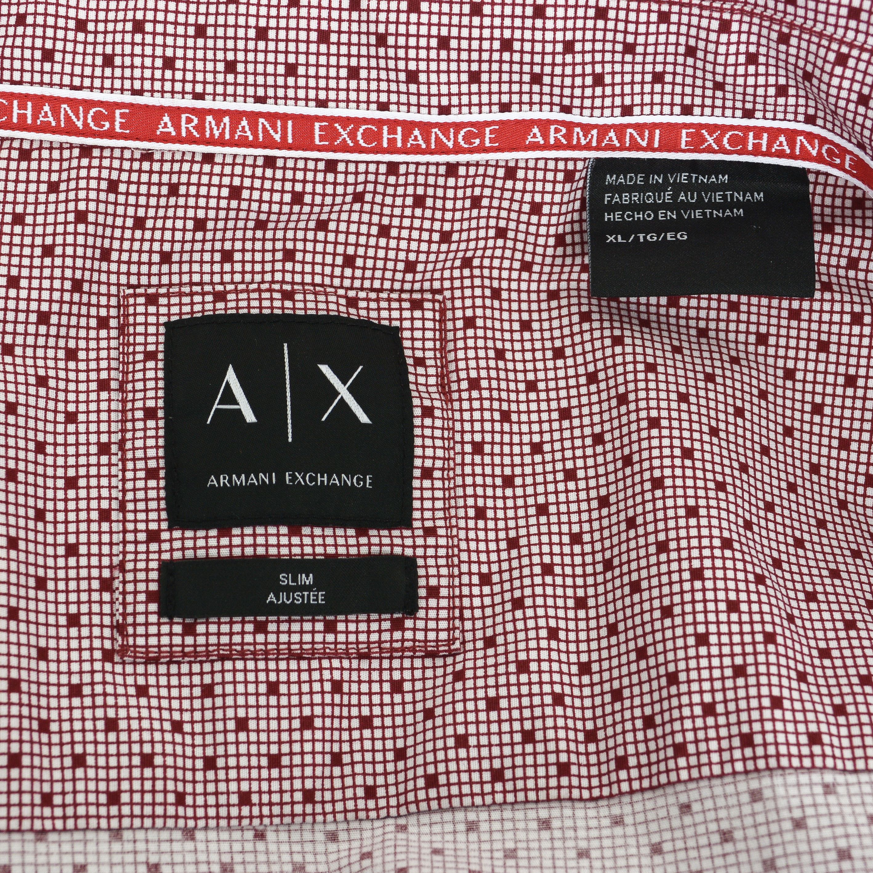 Armani ARMANI Exchange Men Shirt Slim Adjustee Casual Short Sleeve Size US XL / EU 56 / 4 - 5 Thumbnail