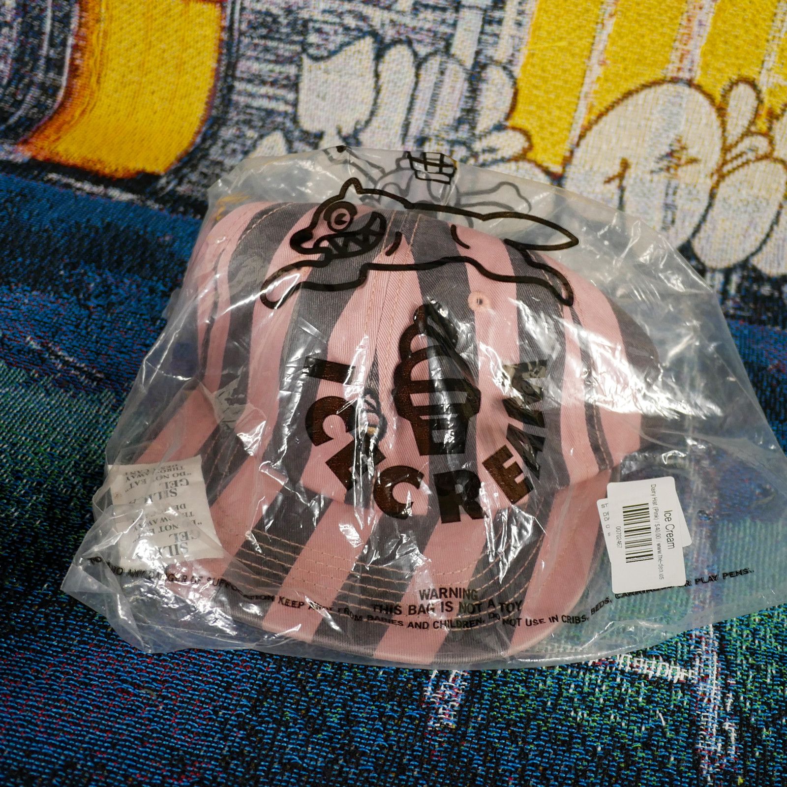 Billionaire Boys Club BBC Ice Cream Dairy Striped Hat Size ONE SIZE - 5 Thumbnail