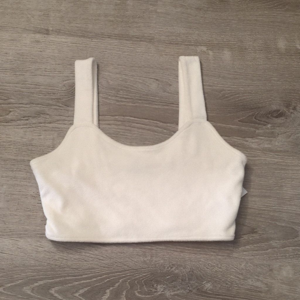 Vans Vans White Terry Strappy Bralette Size XL Size ONE SIZE - 2 Thumbnail
