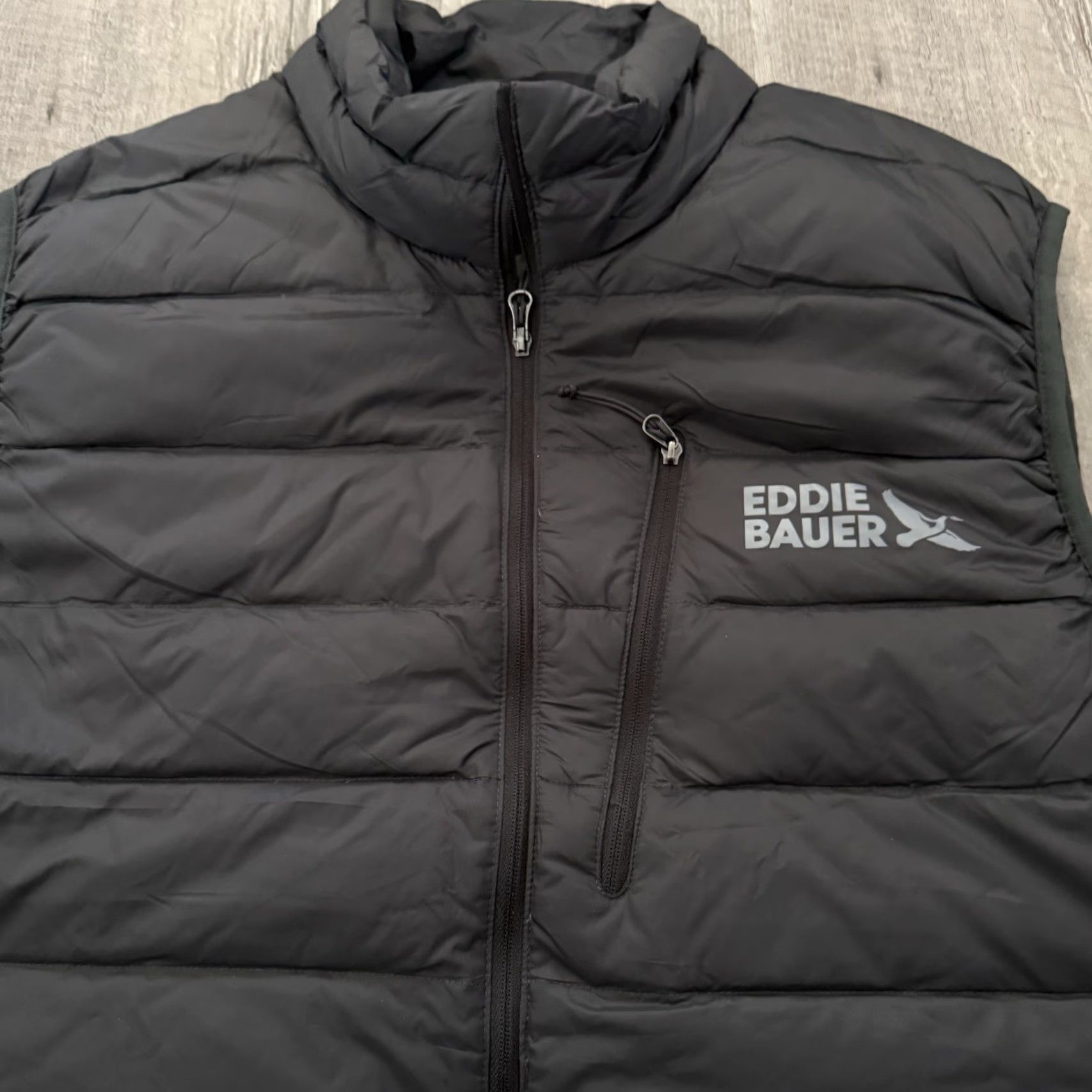 Eddie Bauer Eddie Bauer Mens Puffer Vest Gray Size Medium 550 Down Full Zip Nylon Stand-Up Collar Pockets Quilted Logo Vest Mens Size US M / EU 48-50 / 2 - 3 Thumbnail
