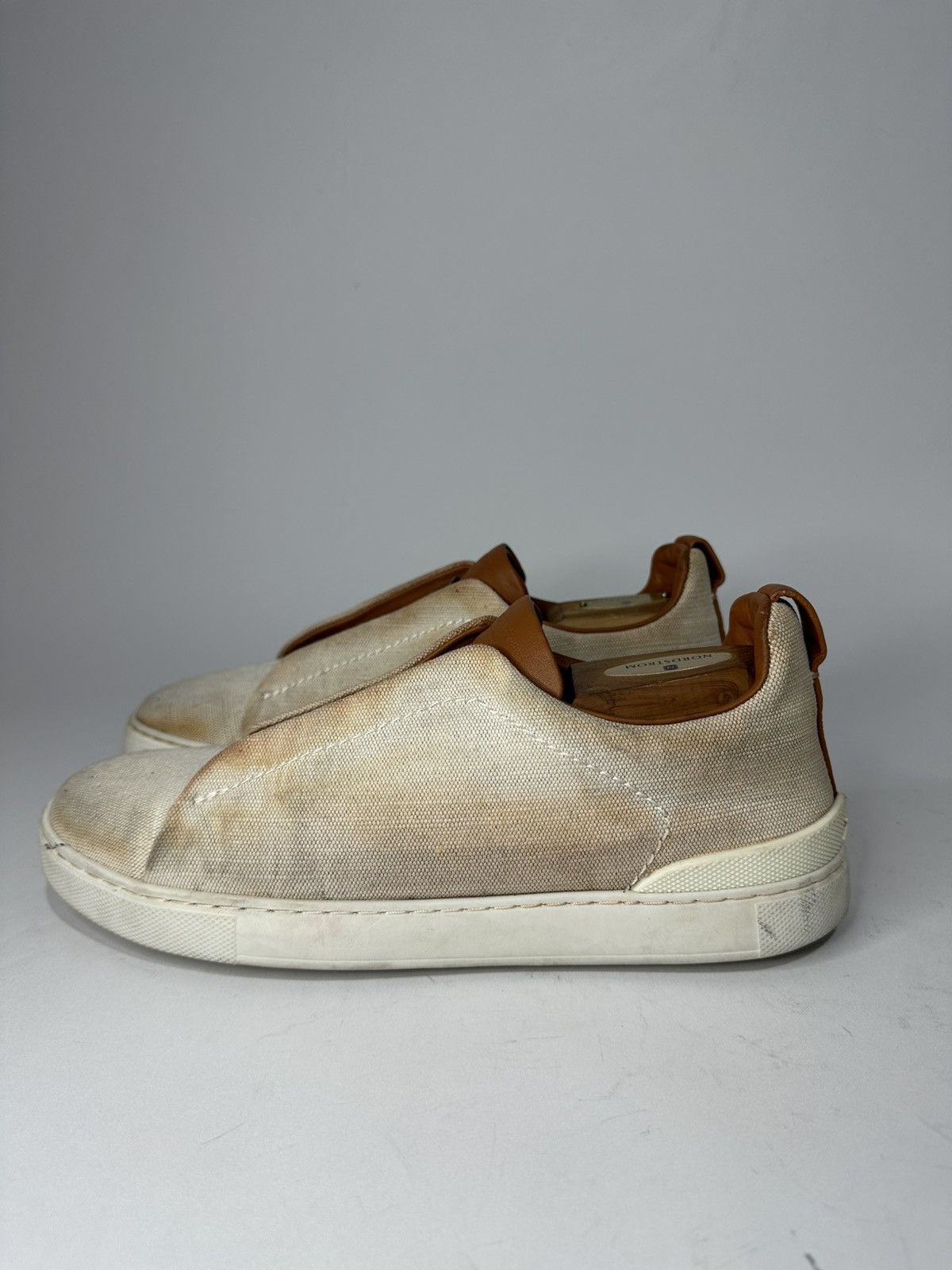 Ermenegildo Zegna Ermenegildo Zegna Couture Triple Stitch Cloth Sneakers. Size US 8 / EU 41 - 3 Thumbnail