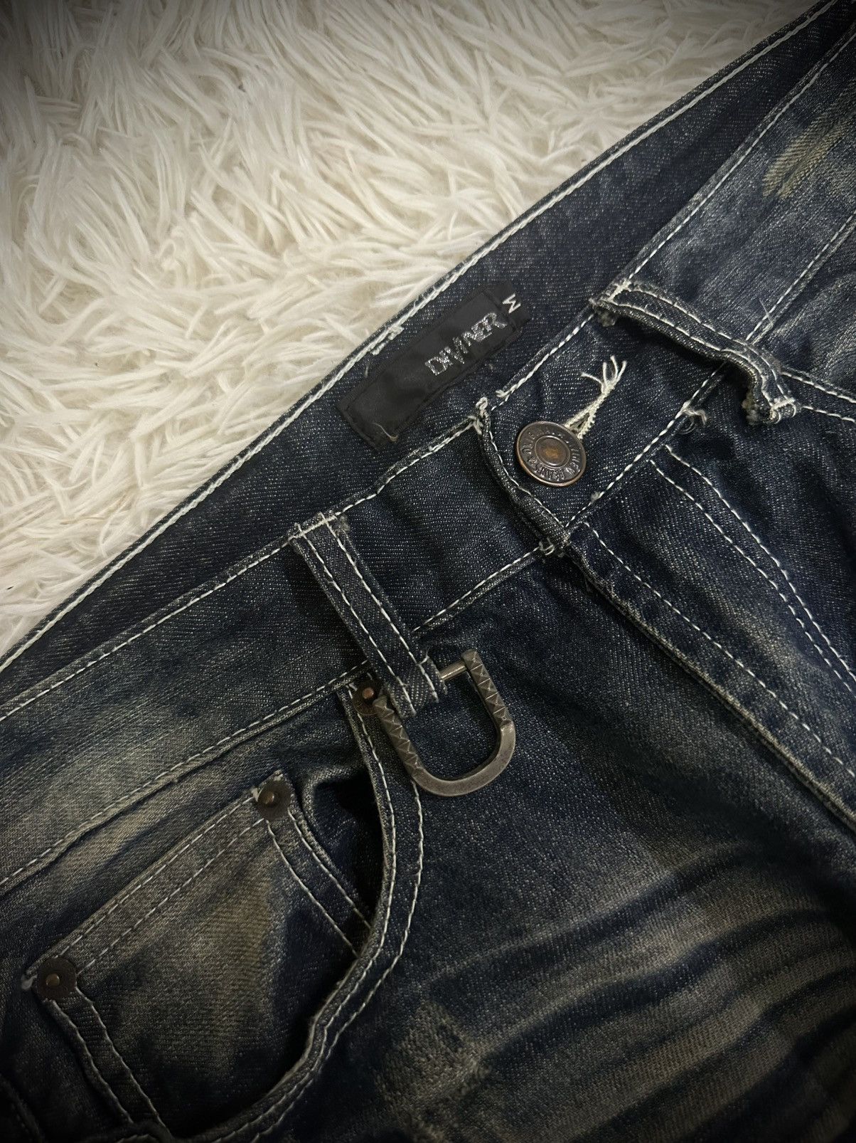 Japanese Brand rare 2000s DIVINER punk distressed denim jeans Size US 31 - 4 Thumbnail