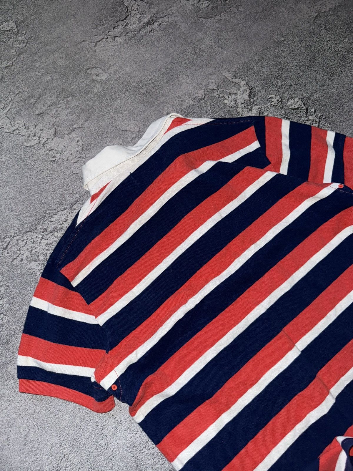 Polo Ralph Lauren × Vintage Polo Ralph Lauren S striped polo tee T-shirt rugby 🏉 Size US S / EU 44-46 / 1 - 12 Thumbnail