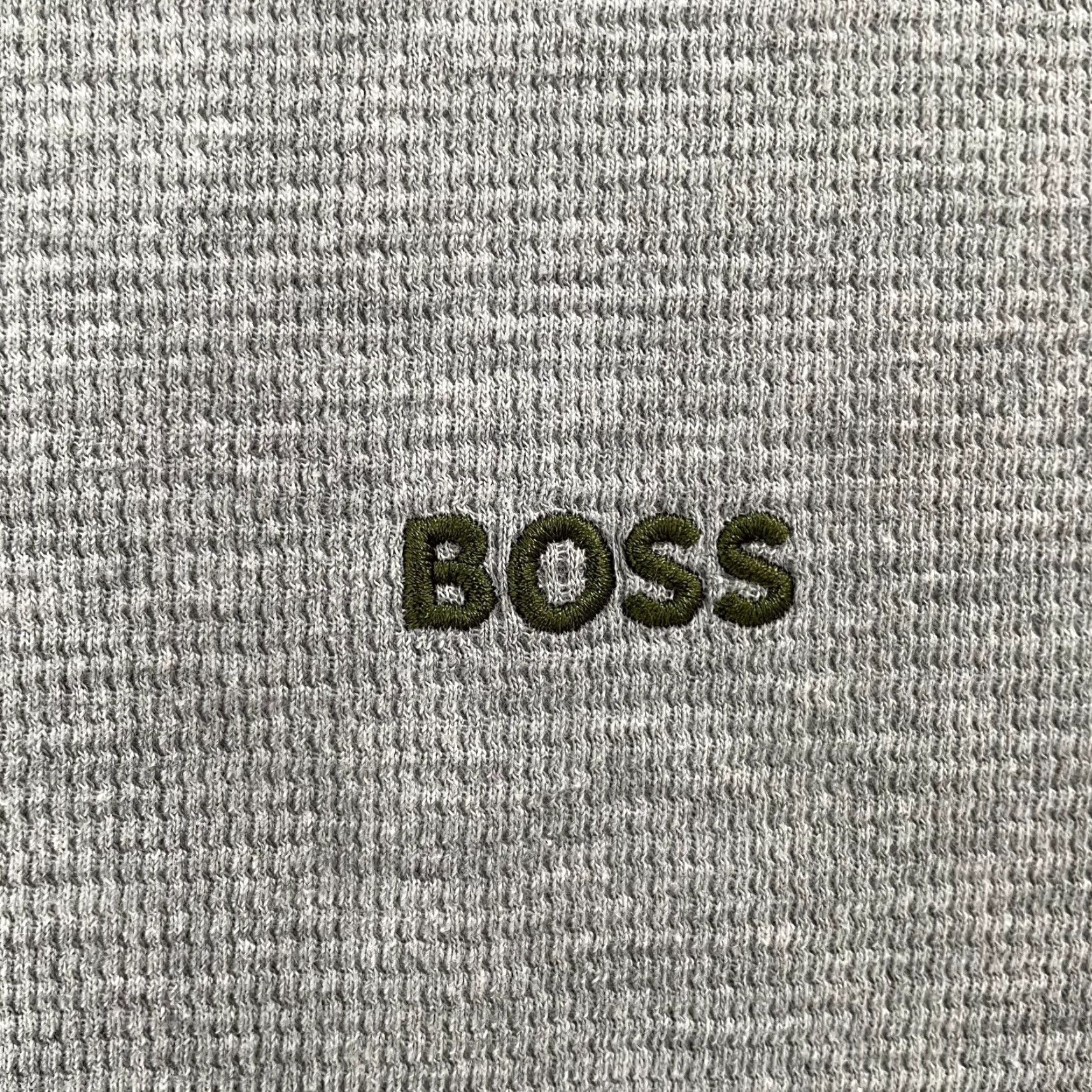 Hugo Boss HUGO BOSS Shirt Adult XL Gray Waffle Knit Crew Neck Long Sleeve Mens XL, Cotton Blend, Classic Fit, Solid, T-Shirt, Preowned Size US XL / EU 56 / 4 - 3 Thumbnail