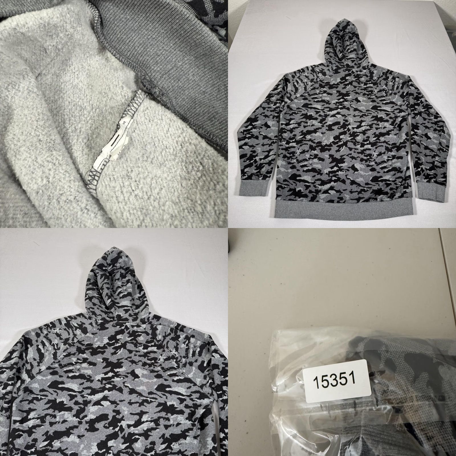 Under Armour Under Armour Hoodie Mens Medium Gray Camo Pullover Fleece Sweater Outdoor Hunt Size US M / EU 48-50 / 2 - 8 Thumbnail
