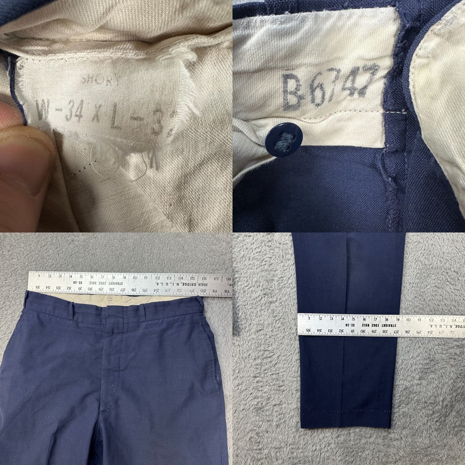 Vintage Vintage 60s US Air Force Navy Military Trousers 32x29 1960s True Vintage Dress Pants Mens Blue Wool Wide-Leg Inseam 32"} Size US 30 / EU 46 - 8 Thumbnail