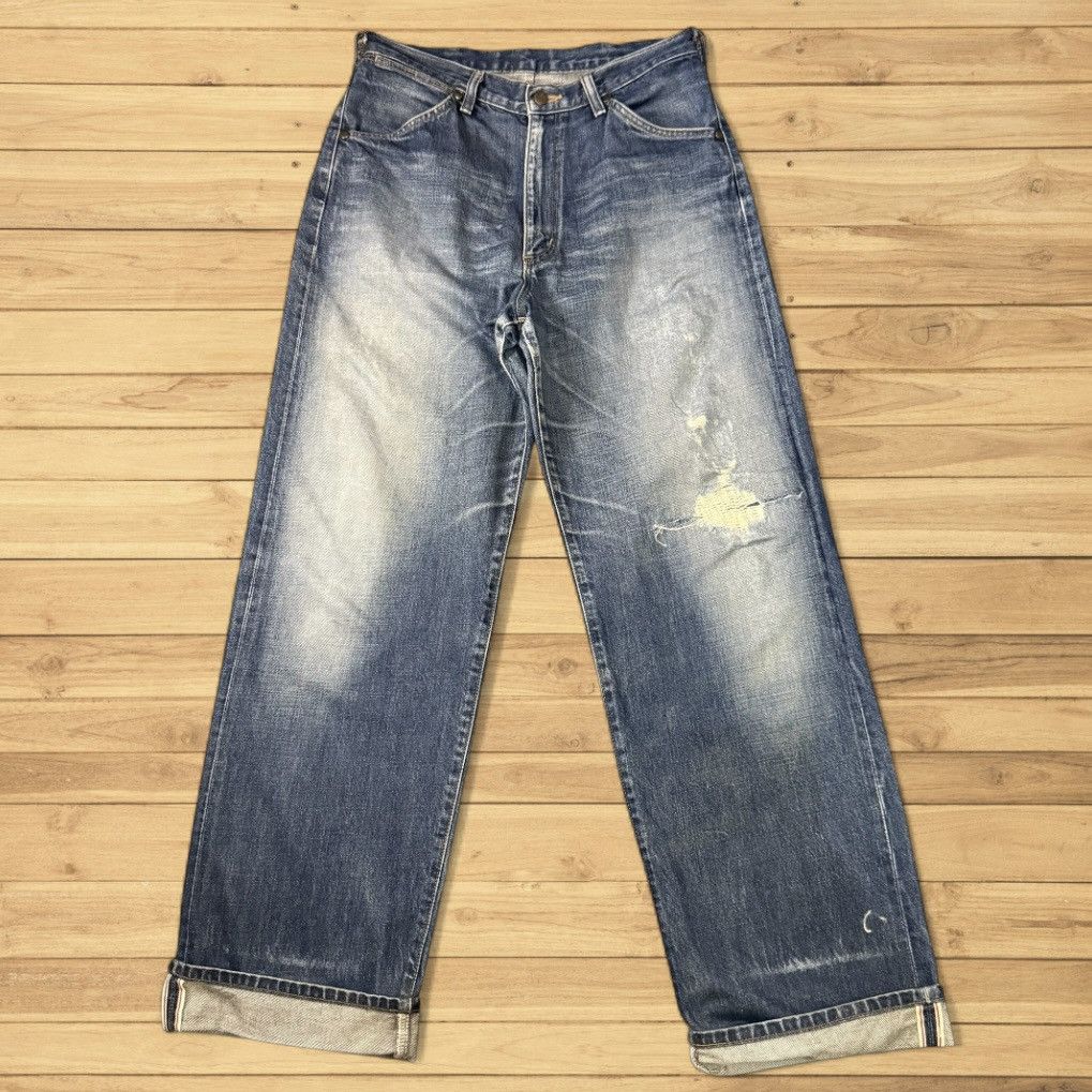 Wrangler Vintage Wideleg Wrangler Blue Bell Selvedge Aging Wash Denim Size US 32 / EU 48 - 1 Thumbnail