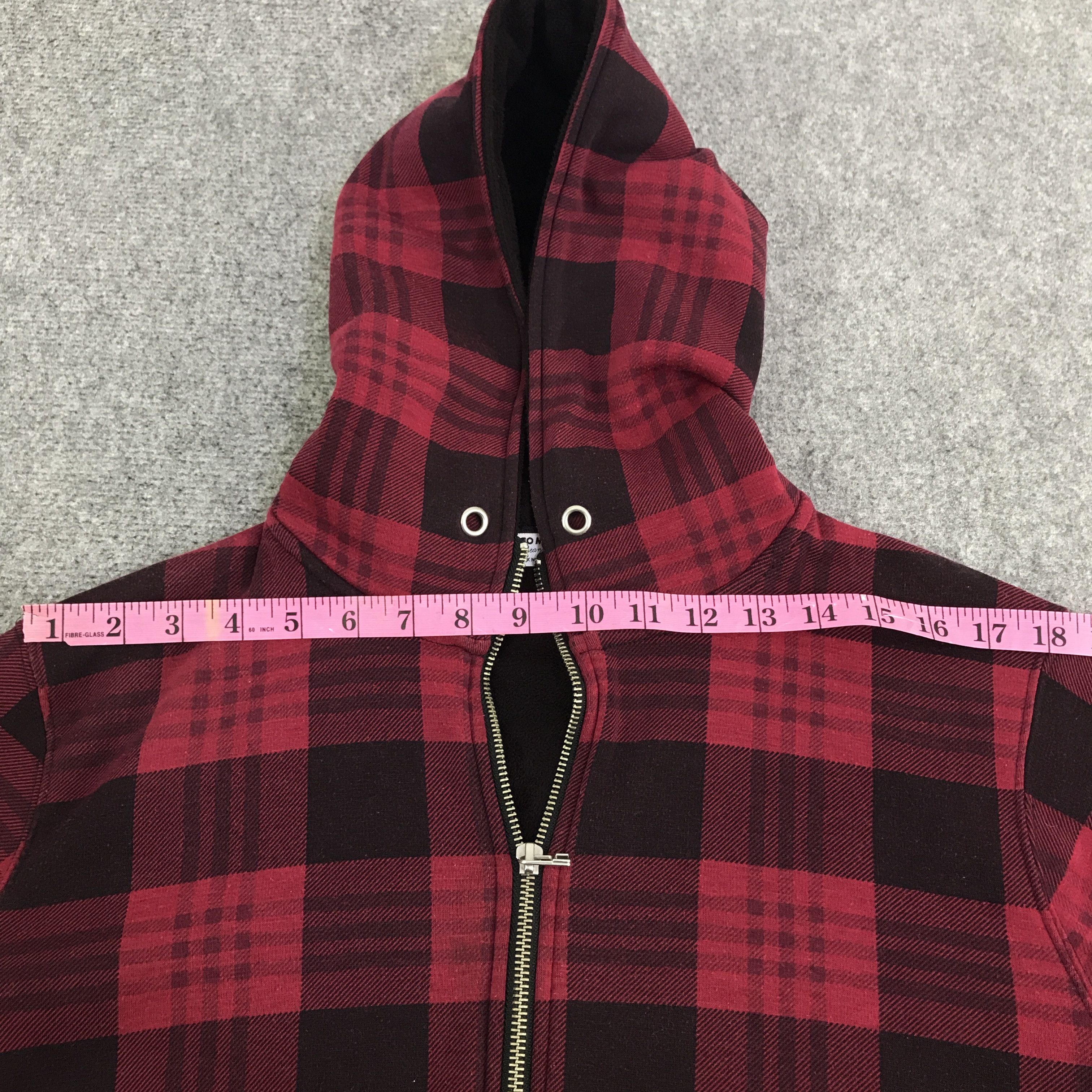 Japanese Brand moco moco jeans tartan hoodies K115B13 Size US M / EU 48-50 / 2 - 6 Thumbnail