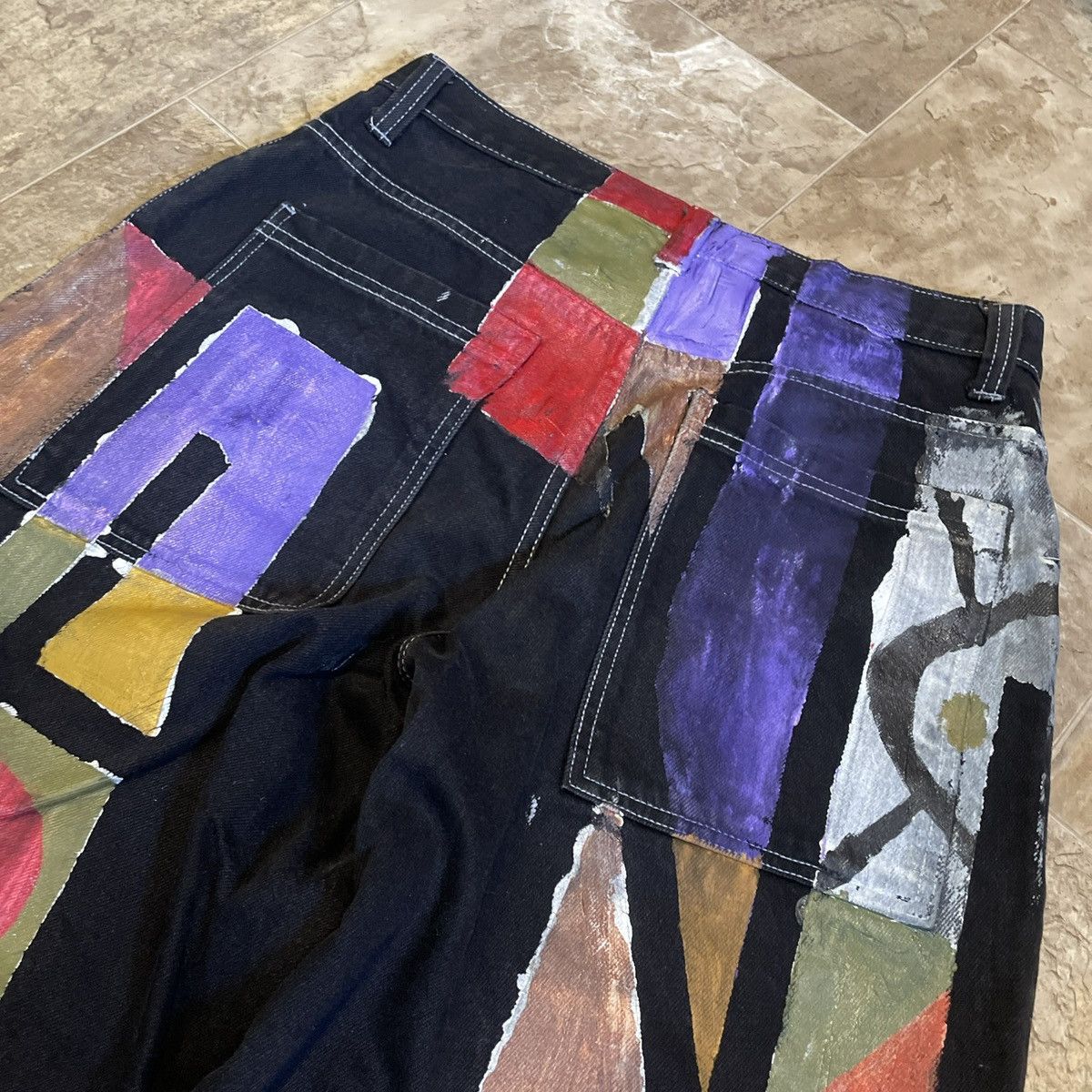 JNCO × Vintage Vintage 1980s JNCO baggy wide leg hand painted jeans Size US 34 / EU 50 - 3 Thumbnail