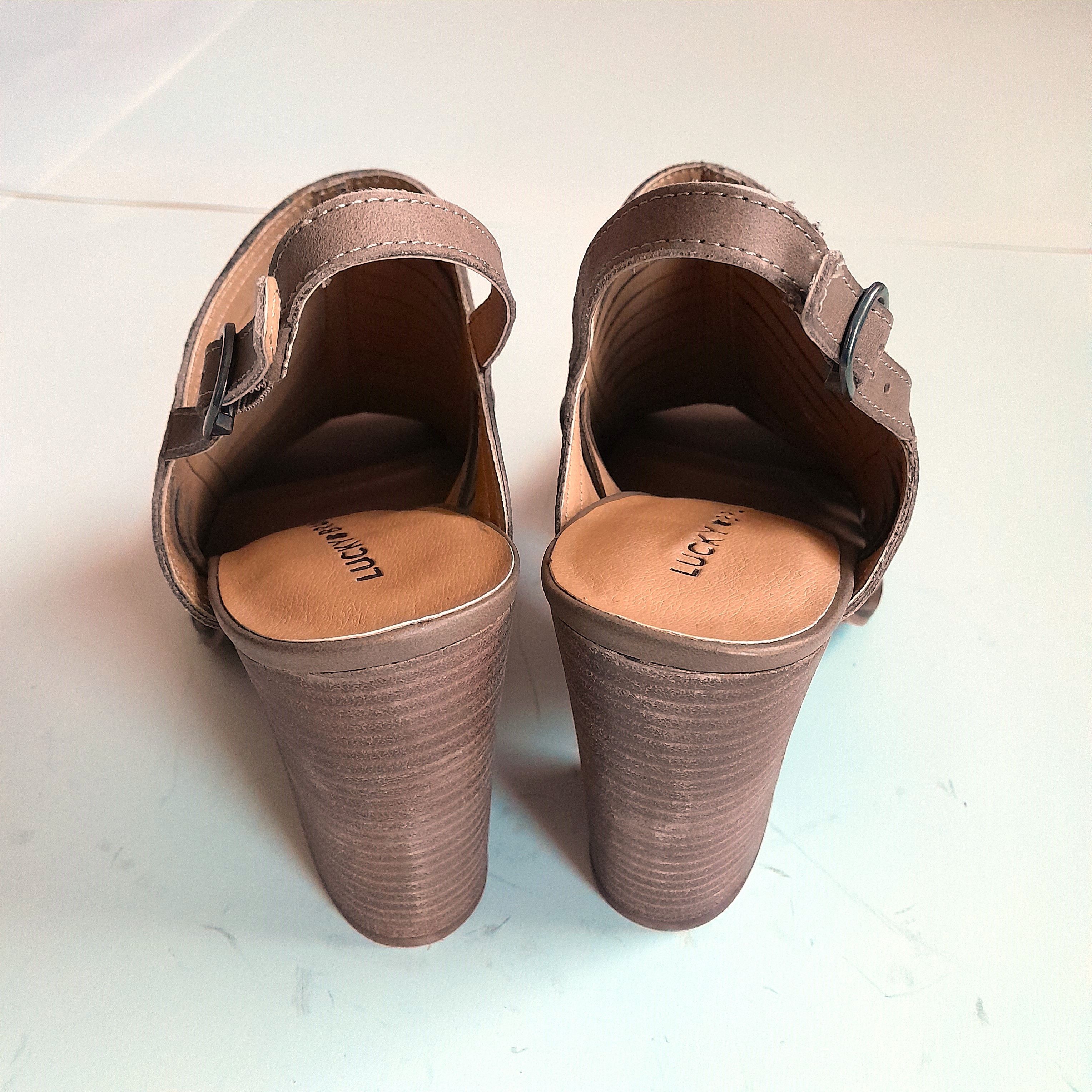 Lucky Brand Lucky Brand Lialor Brown Leather Sandals Size 10M Size US 10 / IT 40 - 4 Thumbnail