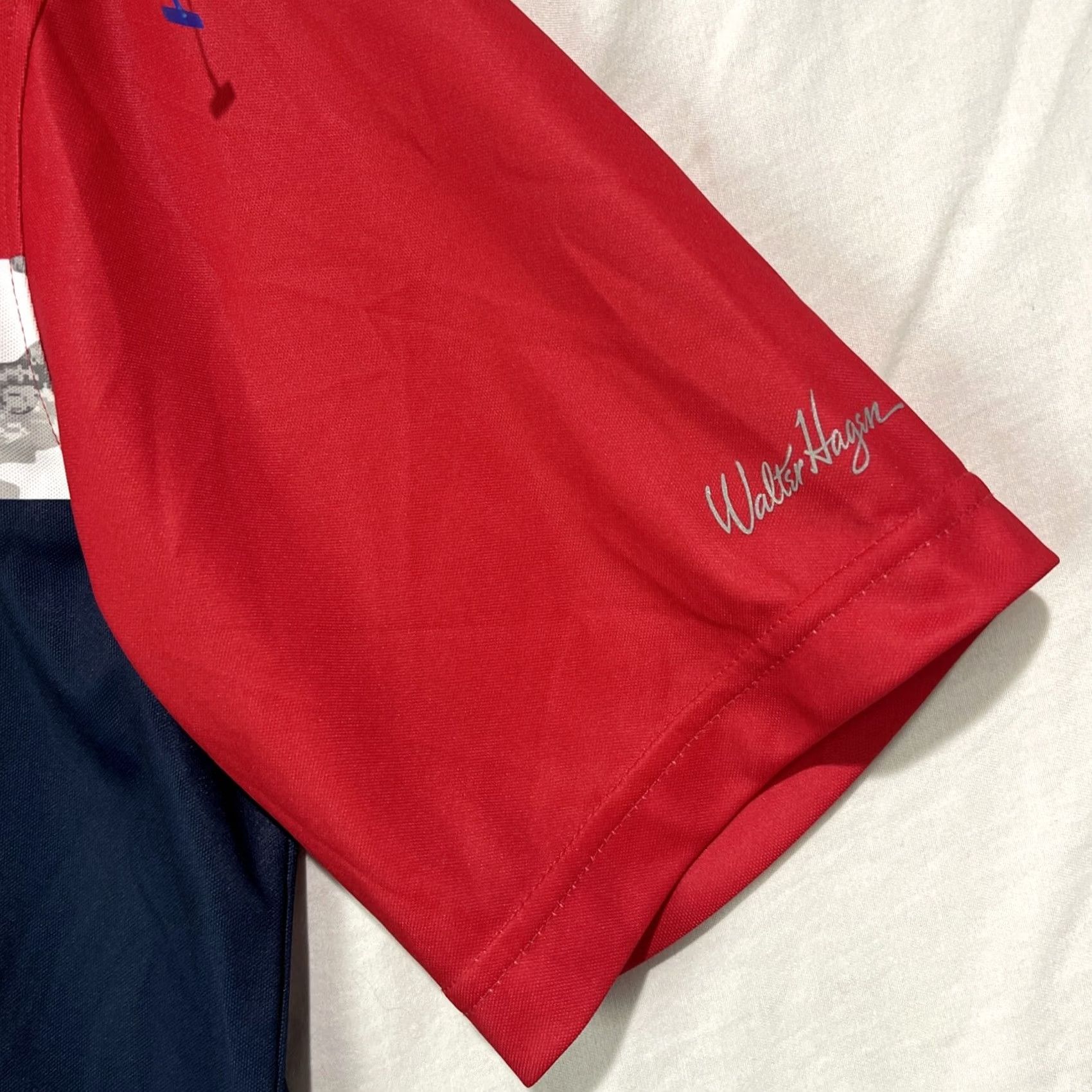 Vintage Walter Hagen Shirt Mens S Polo USA Blue Striped Short Sleeve Button Up Golf Polo Shirt Size US S / EU 44-46 / 1 - 5 Thumbnail