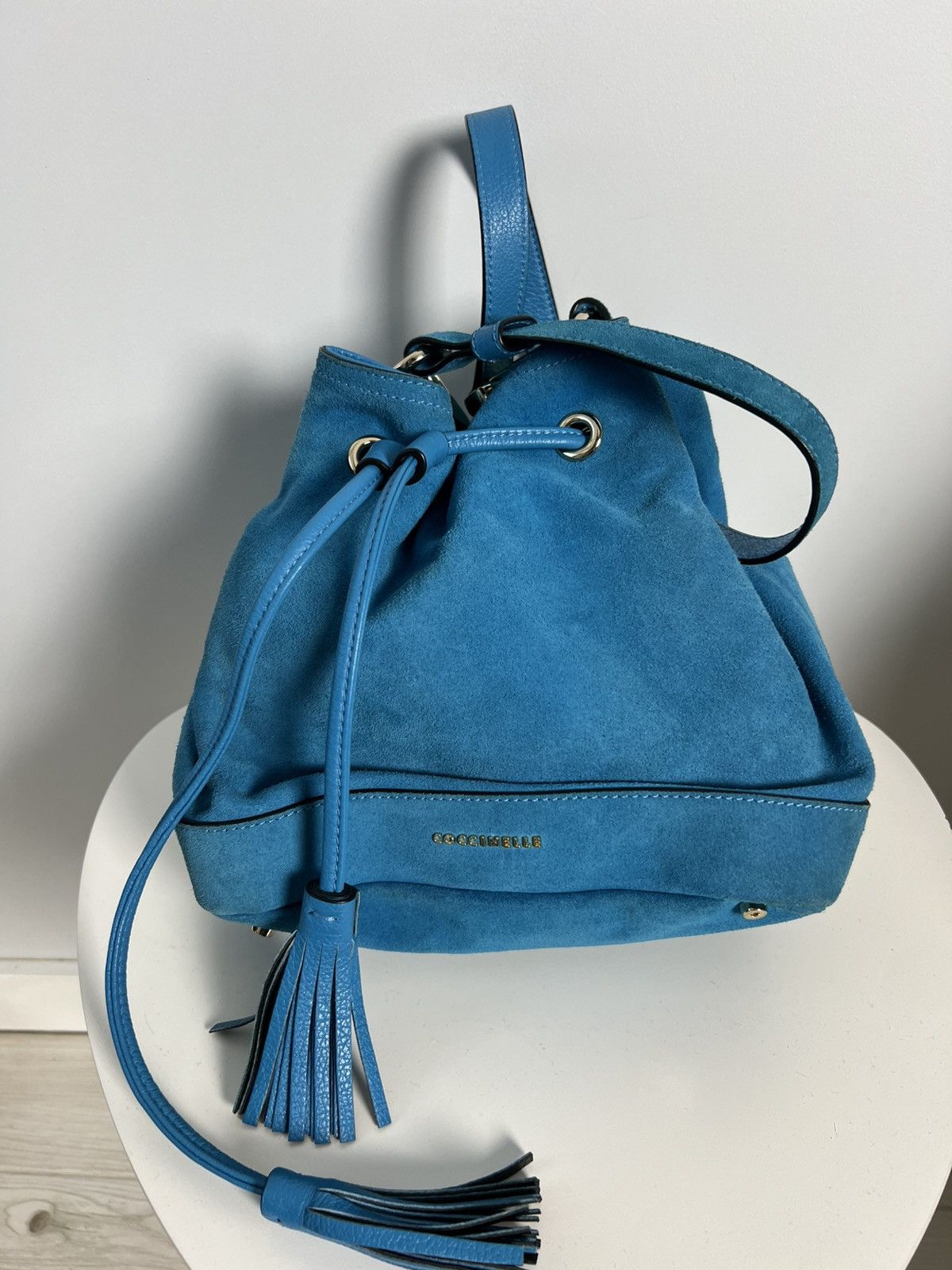Vintage Luxury Coccinelle Blue Suede bag Size ONE SIZE - 3 Thumbnail