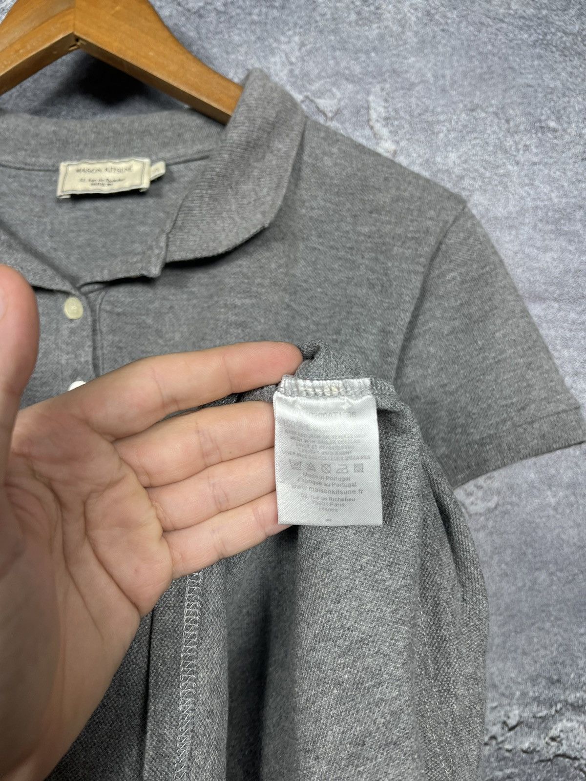 Maison Kitsune Maison Kitsune Classic Gray Polo Size S Size S / US 4 / IT 40 - 7 Thumbnail