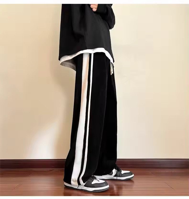 Japanese Brand Casual Pants Loose Color Blo Striped Wide Leg Sweatpant Size US 28 / EU 44 - 4 Thumbnail