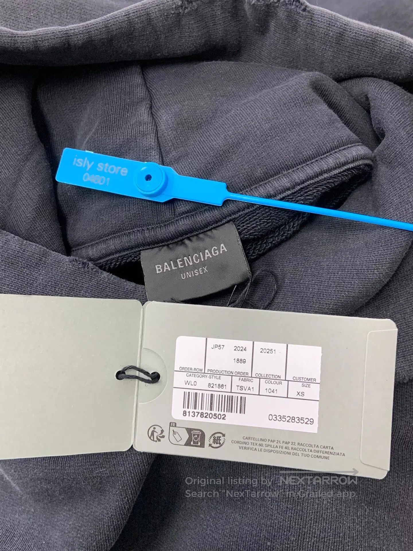 Balenciaga Balenciaga Men's Loose Hooded Zip Sweatshirt. Size US XS / EU 42 / 0 - 7 Thumbnail