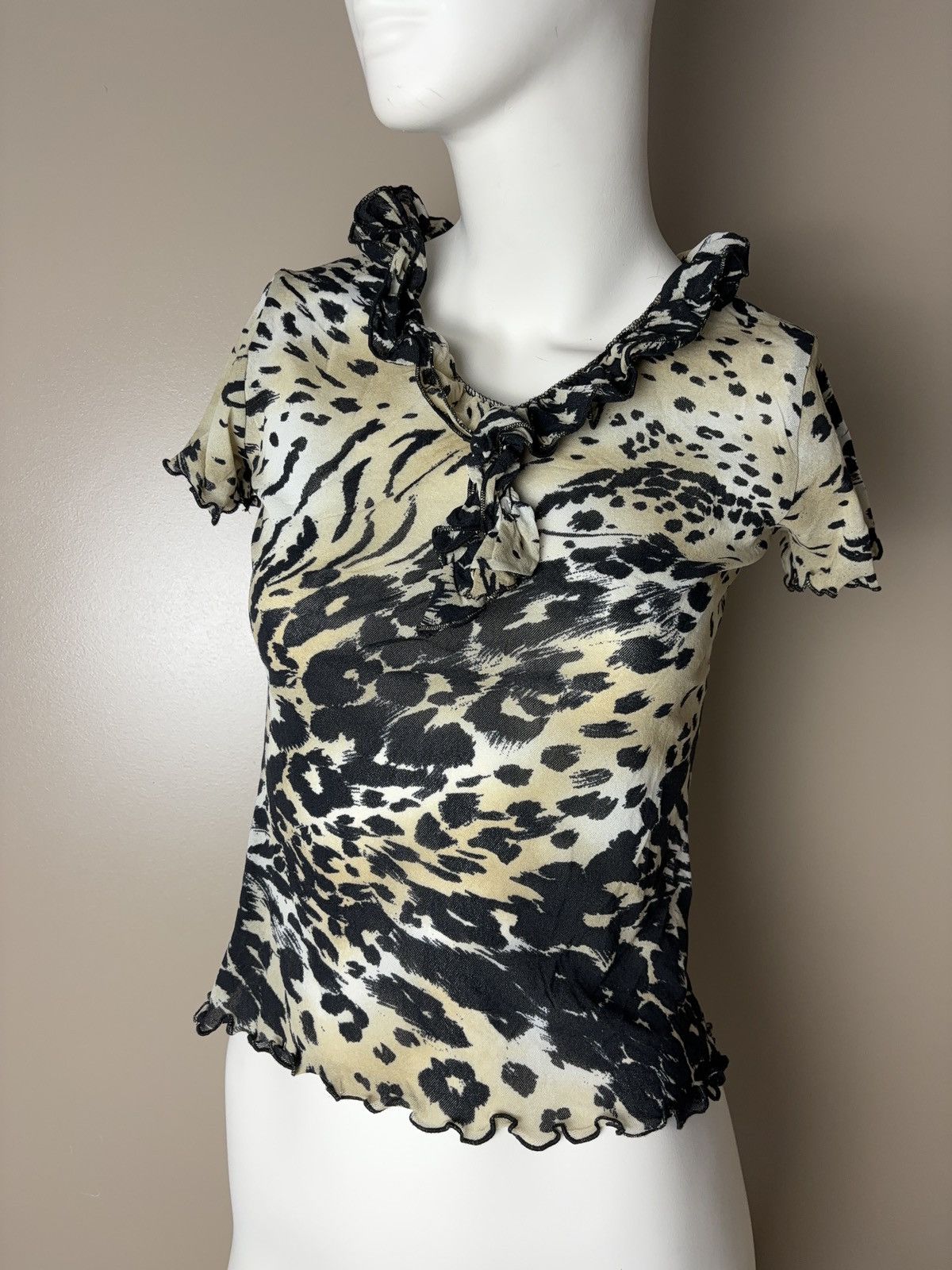 Vintage Mesh leopard vintage printed t-shirt cavalli style Size M / US 6-8 / IT 42-44 - 2 Thumbnail