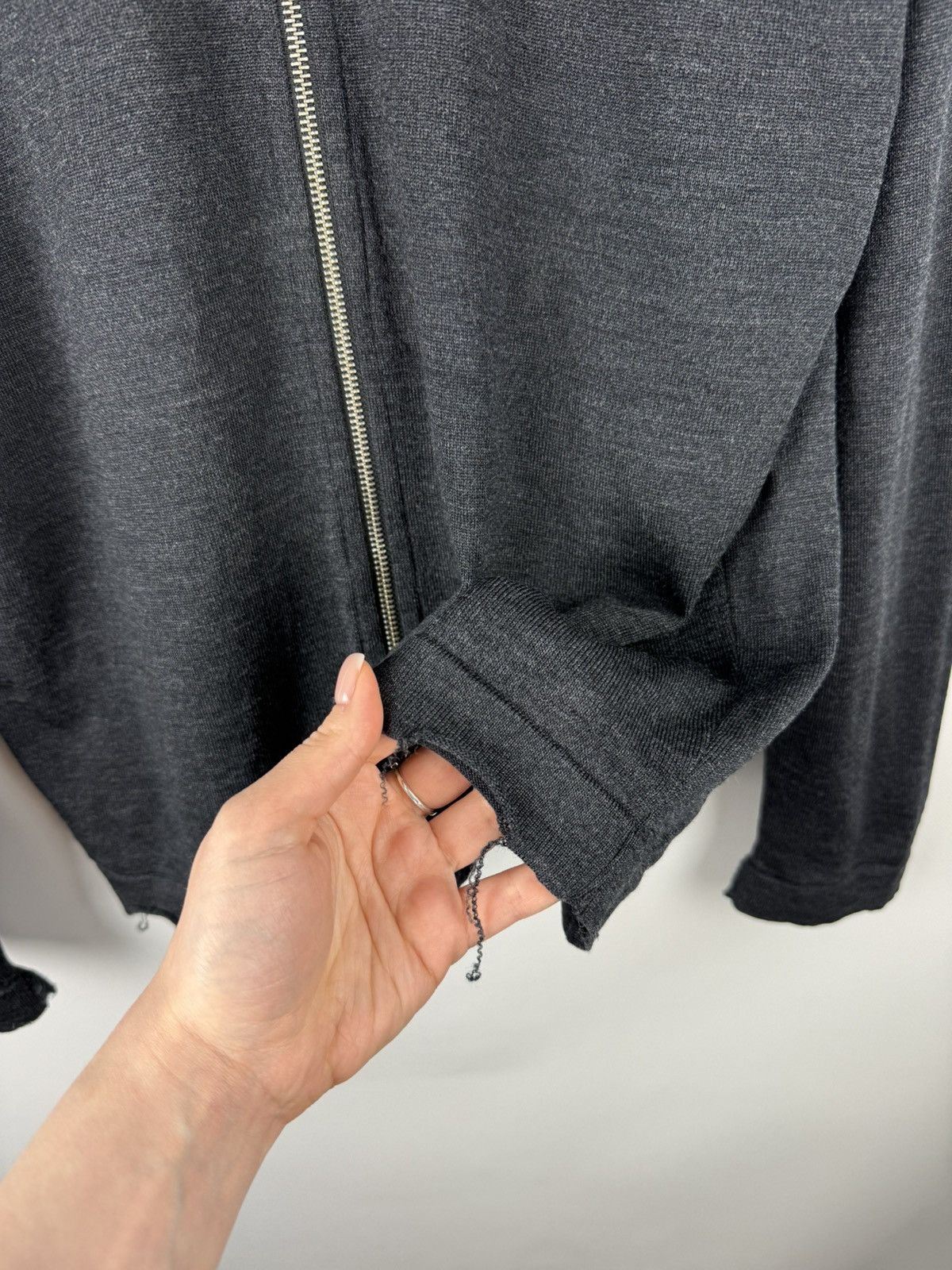 Stone Island Stone Island Men’s Distressed Full Zip Wool Sweater Size US XL / EU 56 / 4 - 11 Thumbnail