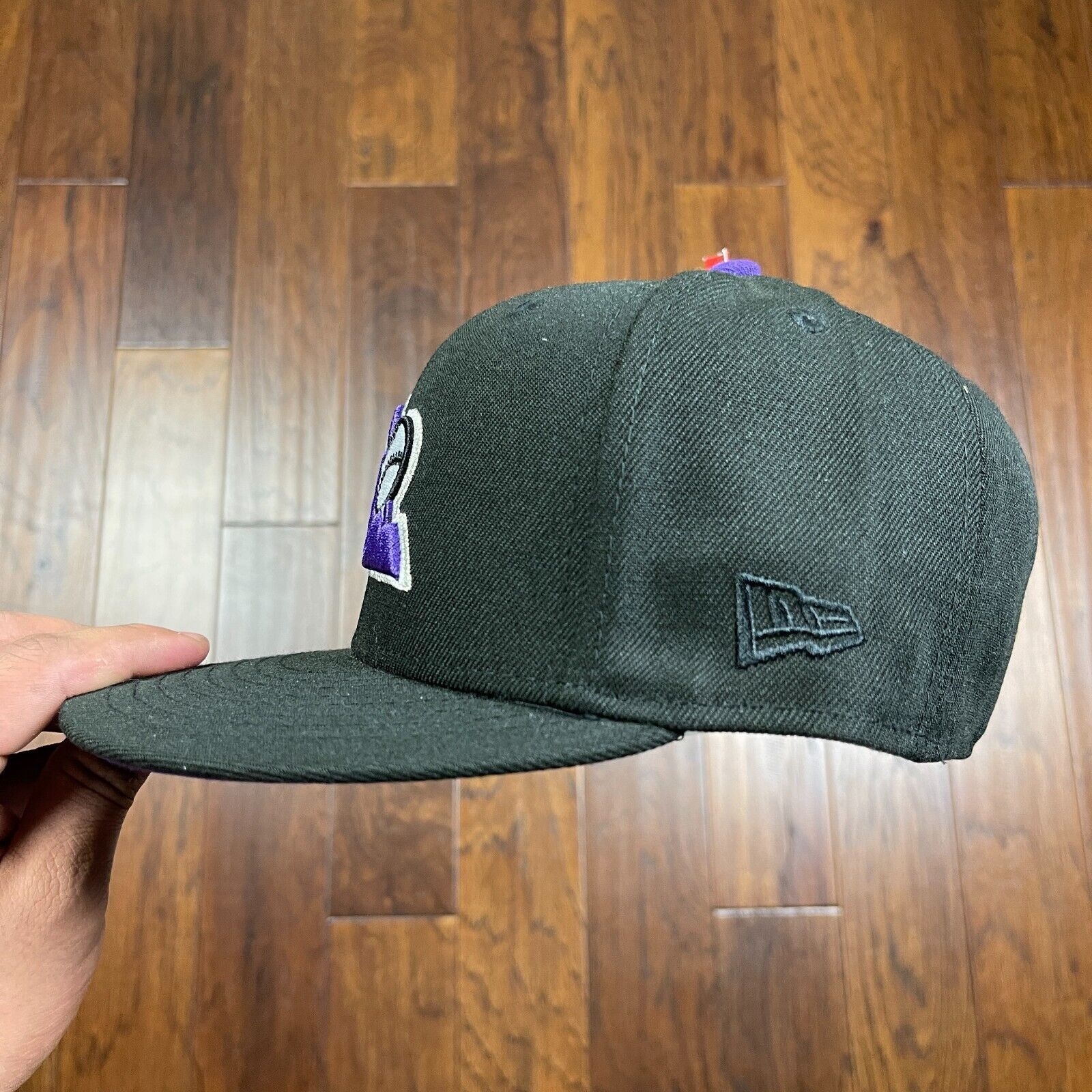New Era Colorado Rockies Black Purple New Era Fitted Hat Cap 7 1/4 Size ONE SIZE - 3 Thumbnail