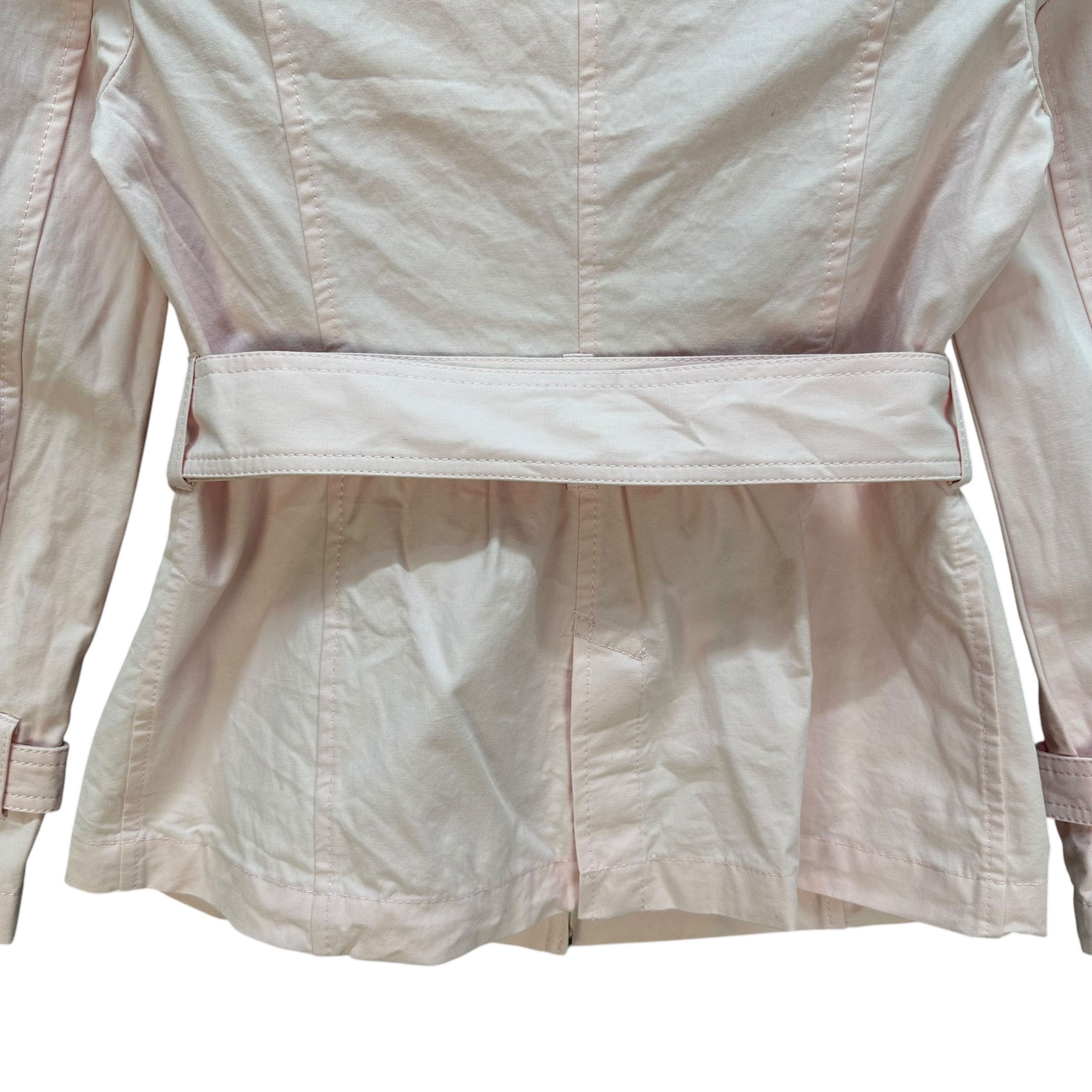 Burberry BURBERRY LONDON Pink Belted Crop Jacket #A65-1560 Size XXS / US 00 / IT 34 - 9 Thumbnail