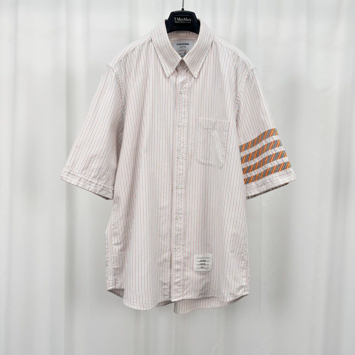 Thom Browne Thom Browne 25SS Striped Four-Bar Short Shirt Size US XL / EU 56 / 4 - 1 Thumbnail