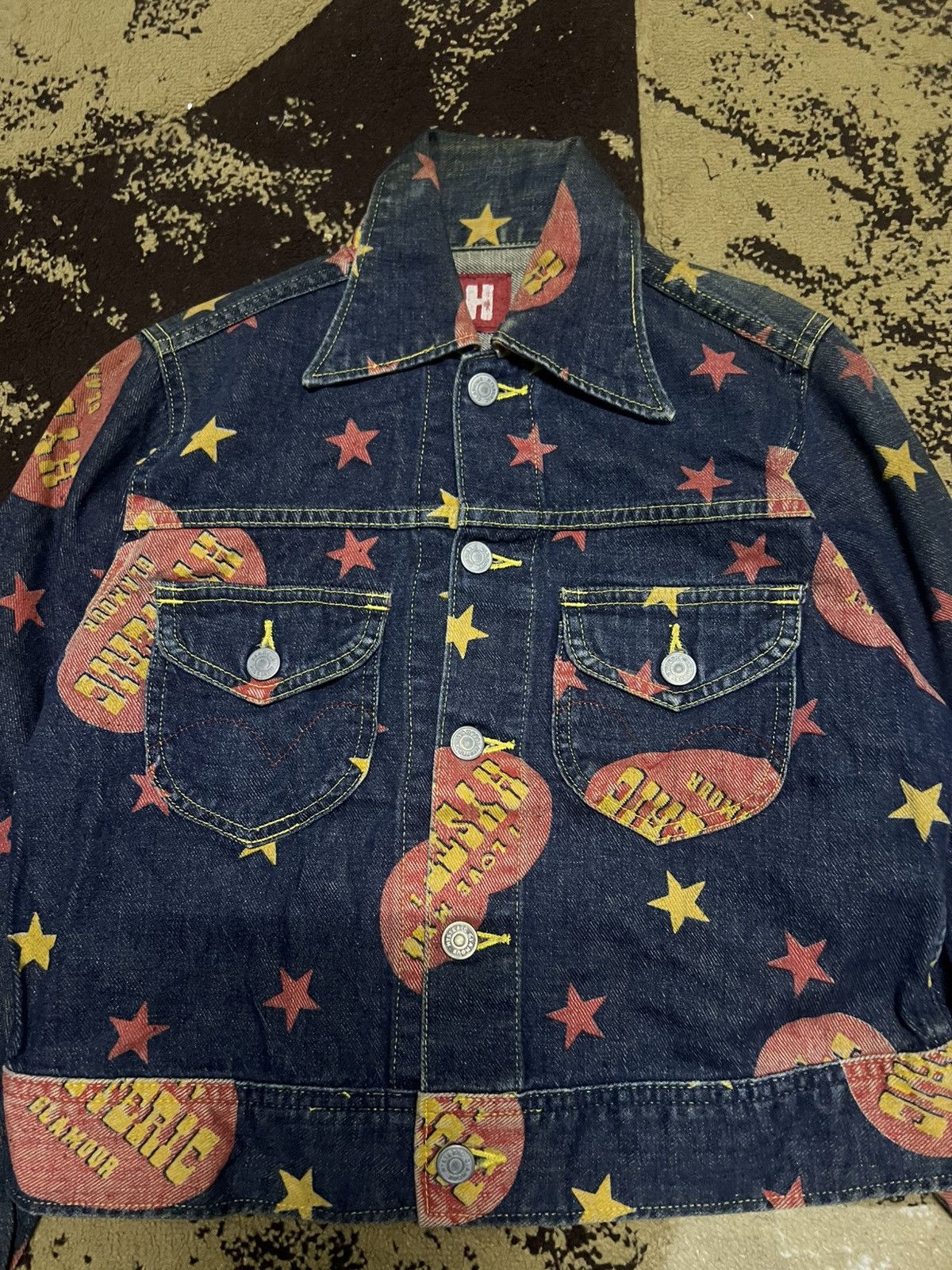 Hysteric Glamour Hysteric Glamour All-Over Print Denim Jacket Size US XXS / EU 40 - 6 Thumbnail