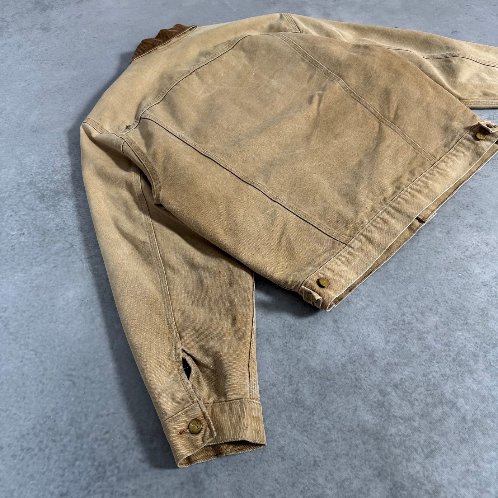 Carhartt 90's Carhartt JB0906 Lined Duck Jacket Tan Brown - Size: XL Size US XL / EU 56 / 4 - 12 Thumbnail
