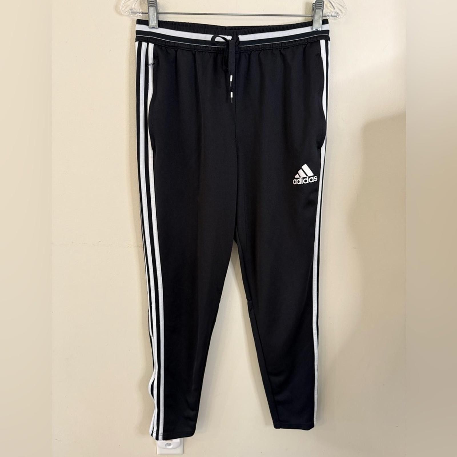 Adidas Adidas black crop jogger drawstring waist pockets zip legs M Size 32" / US 10 / IT 46 - 2 Thumbnail