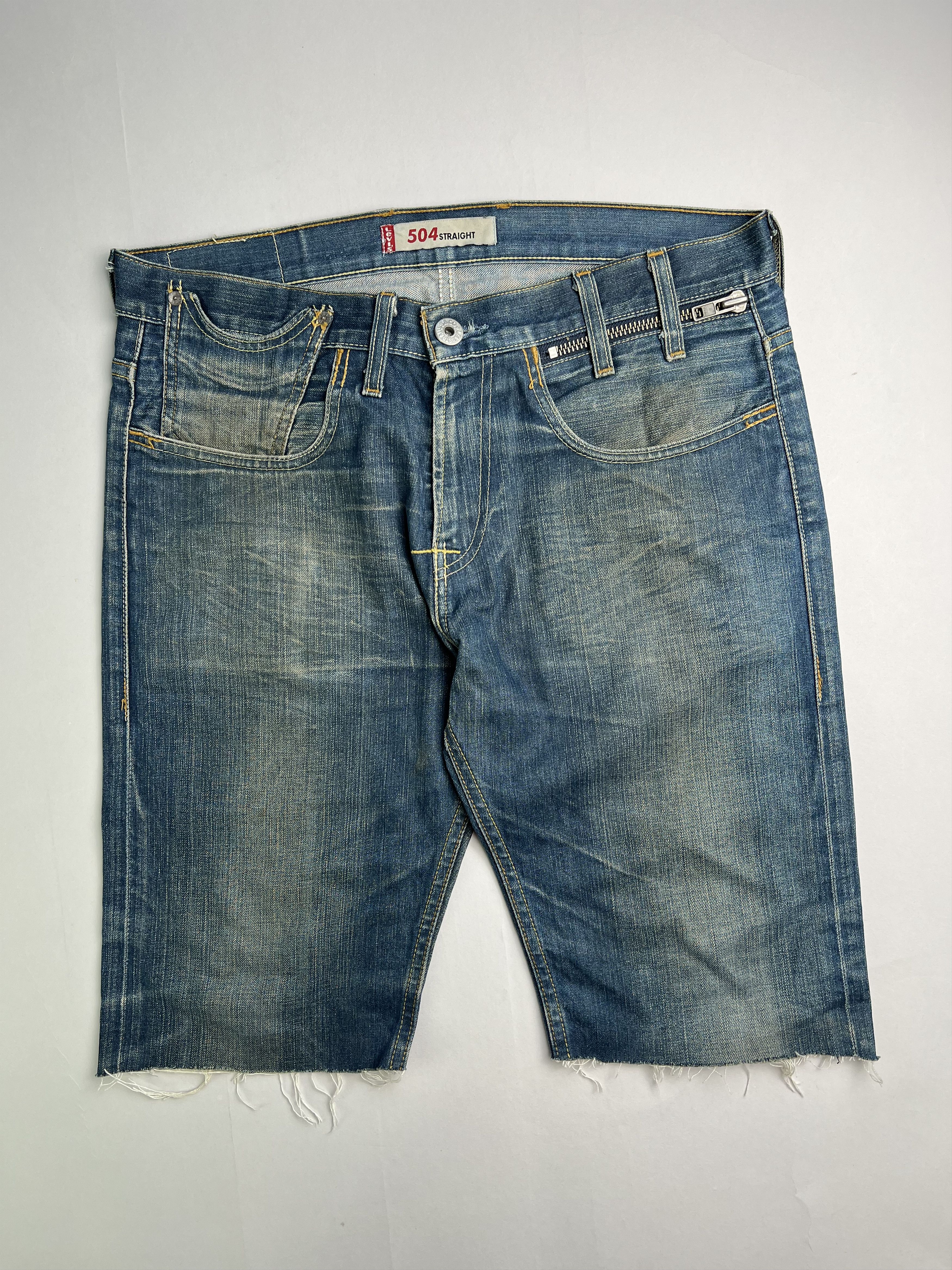 Levi's Levis 504 Jeans Shorts Light Blue Wash W33 Size US 33 - 1 Thumbnail