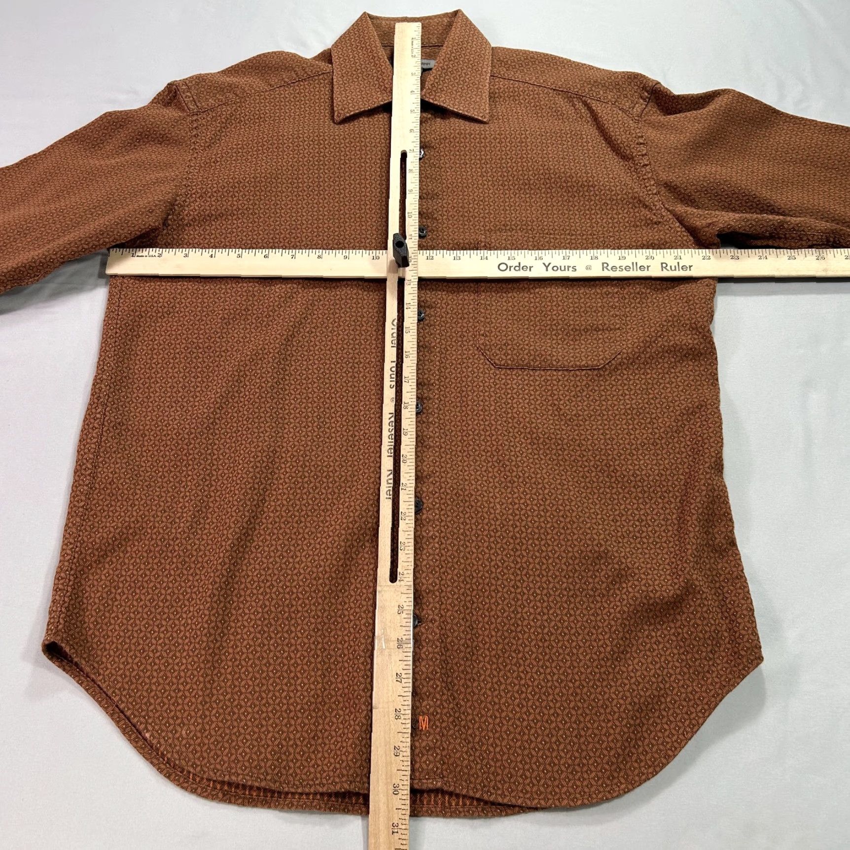 Johnston & Murphy Johnston & Murphy Shirt Mens Medium Geometric Pattern Long Sleeve Button-Up Shirt Size US M / EU 48-50 / 2 - 4 Thumbnail