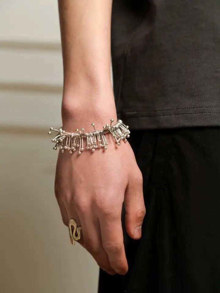Jewelry Avant garde seaweed fringe bracelet chain aesthetic y2k Size ONE SIZE - 2 Thumbnail