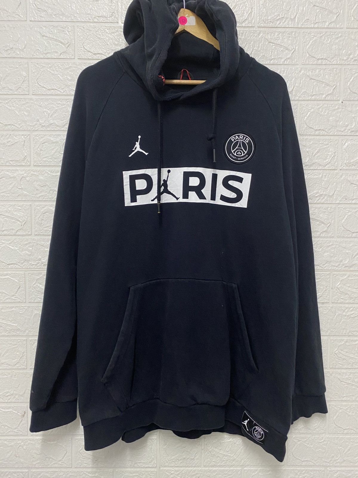 Nike Vintage Nike Air Jordan x PSG Paris Saint Germain Hoodie Size US XXL / EU 58 / 5 - 2 Thumbnail